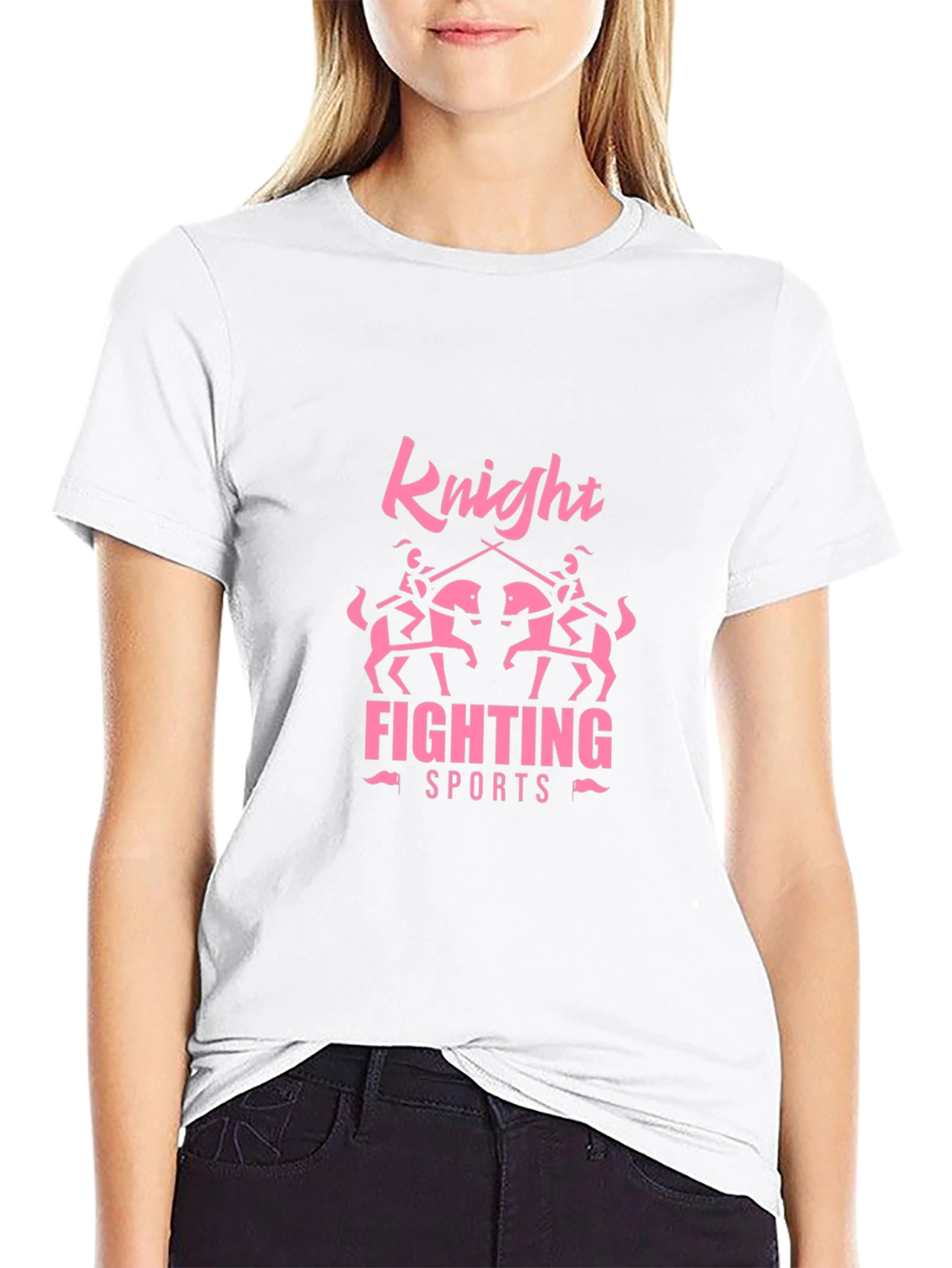Knight Fighting Sports Black T-Shirt