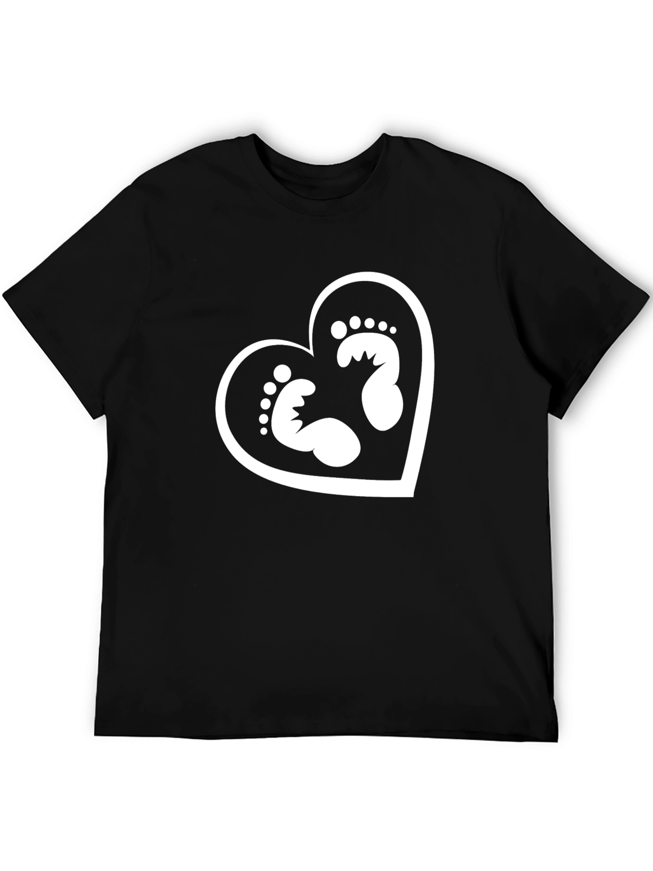Baby Footprint Heart T-Shirt - New Parent Gift