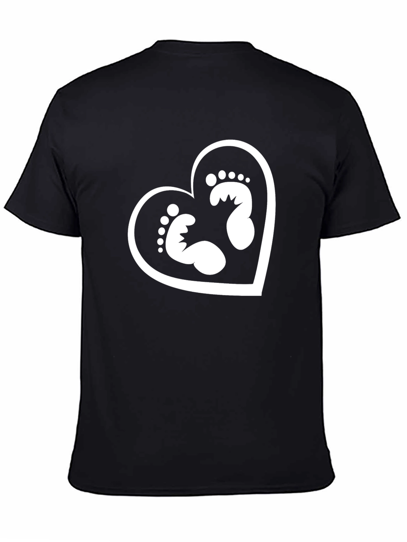 Baby Footprint Heart T-Shirt - New Parent Gift