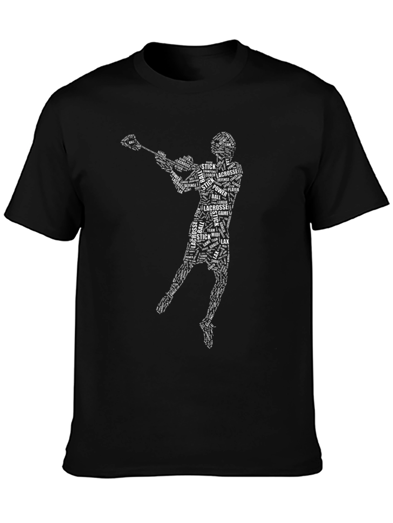 Lacrosse Word Art T-Shirt