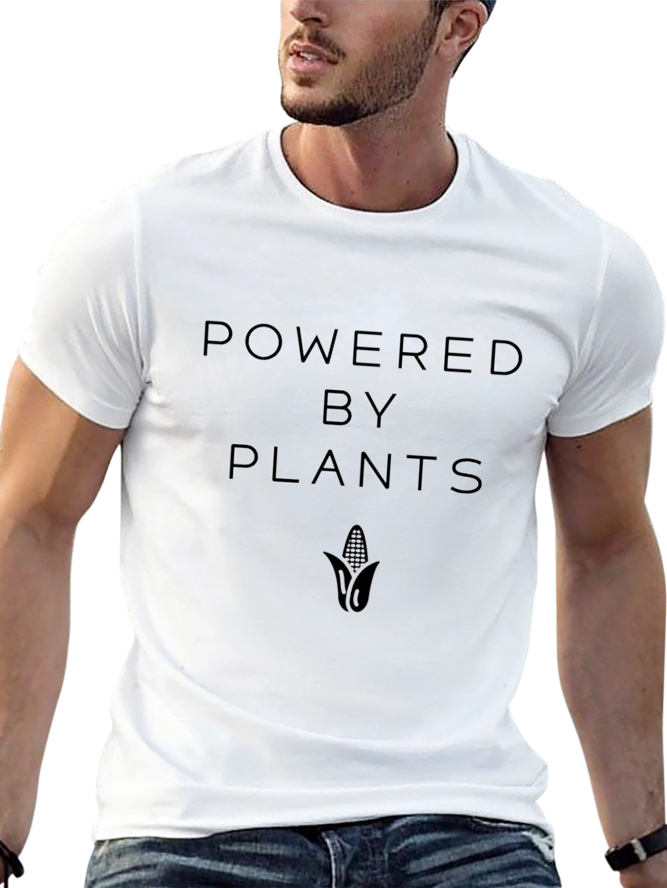 Powered by Plants Graphic Tee - Black Vegan T-Shirt