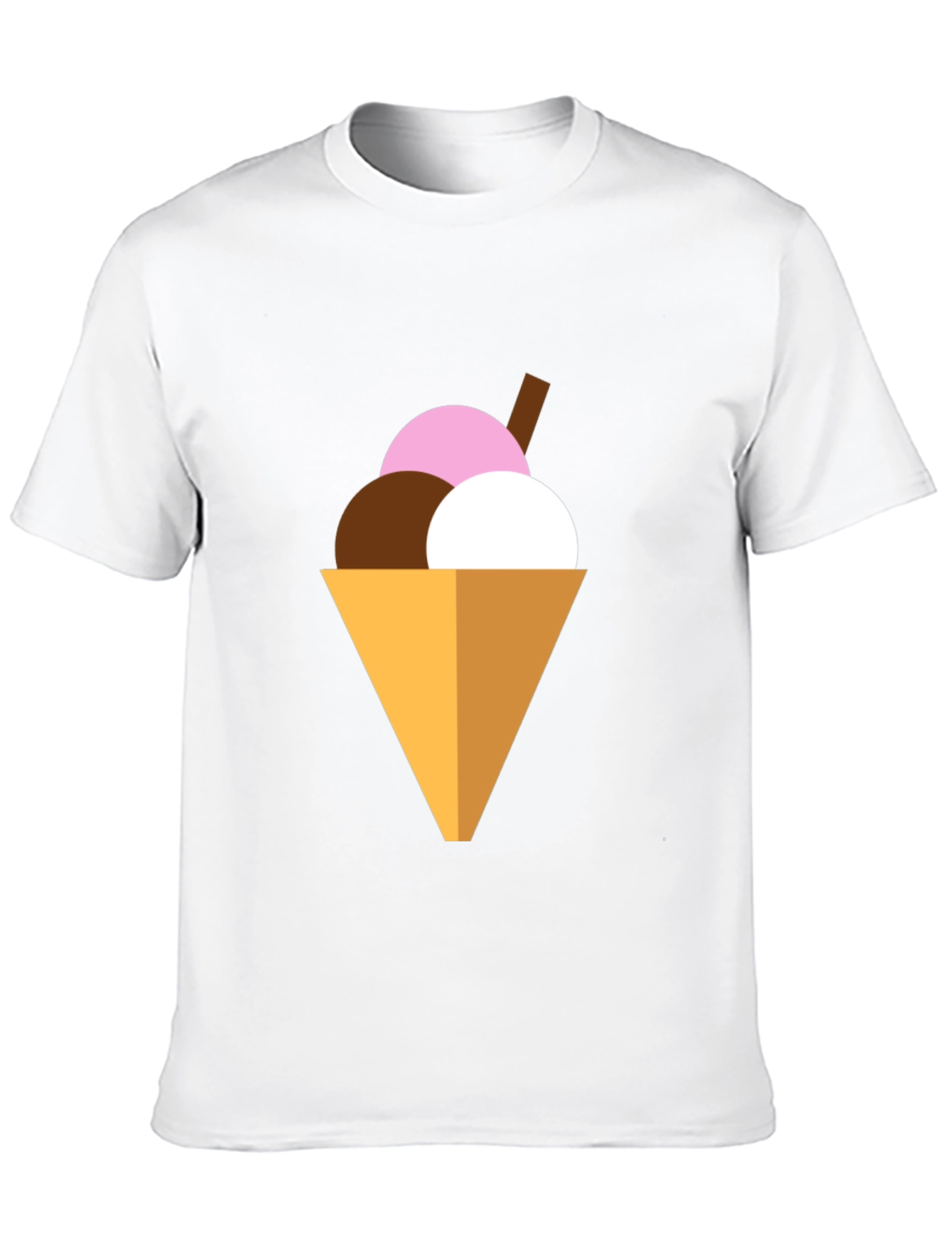 Ice Cream Cone Graphic Tee - Black
