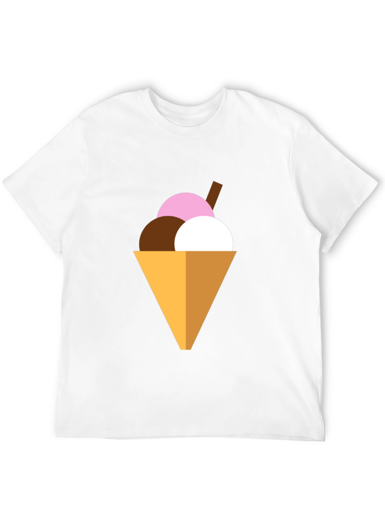 Ice Cream Cone Graphic Tee - Black