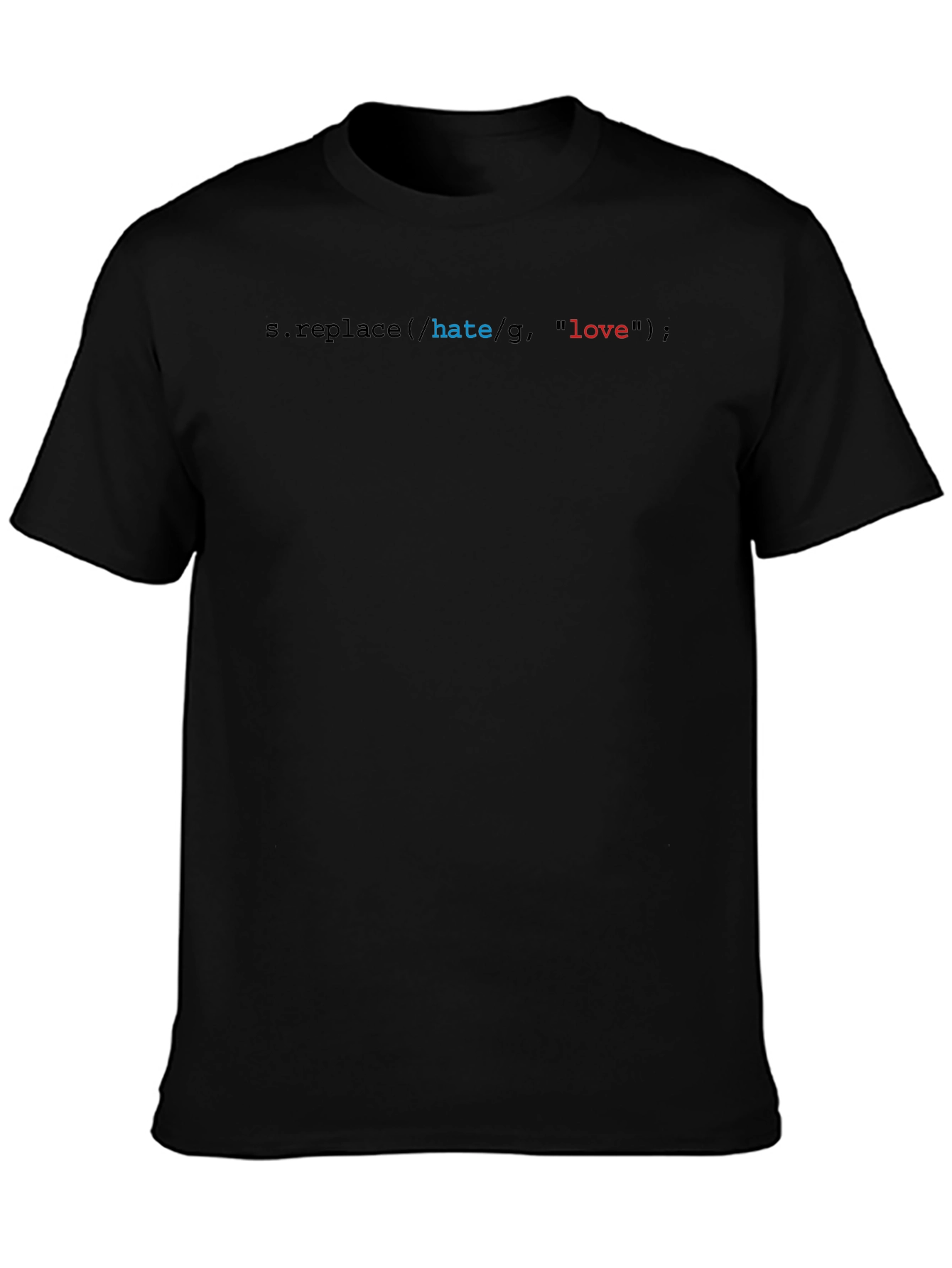 Replace Hate With Love Graphic Tee - Black