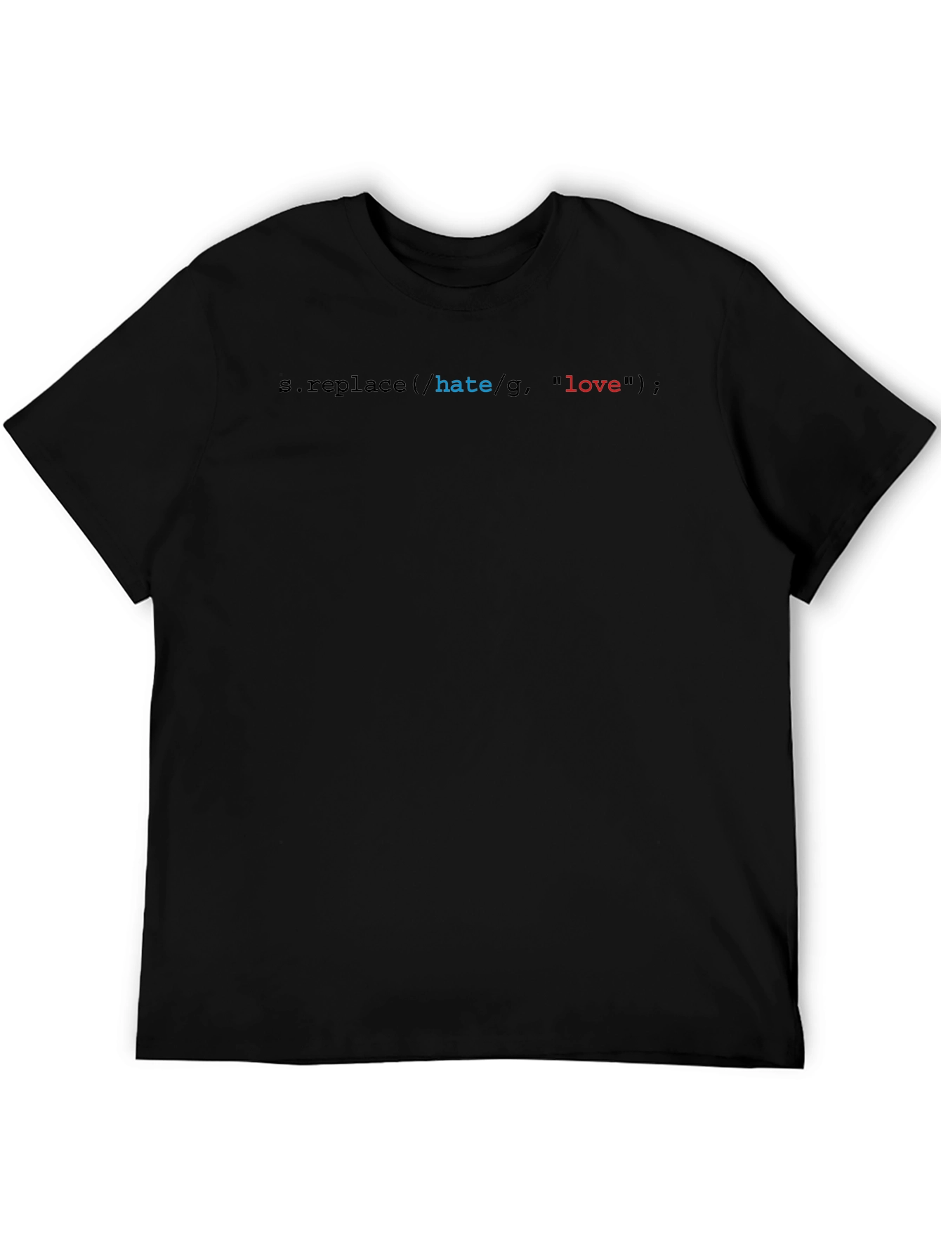 Replace Hate With Love Graphic Tee - Black