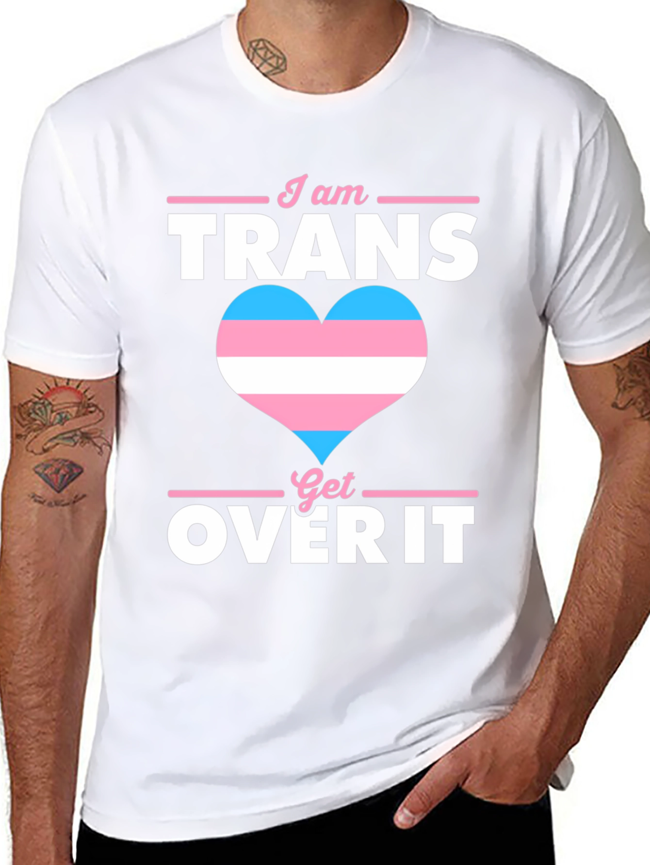 I am Trans Get Over It T-Shirt Pride LGBTQ