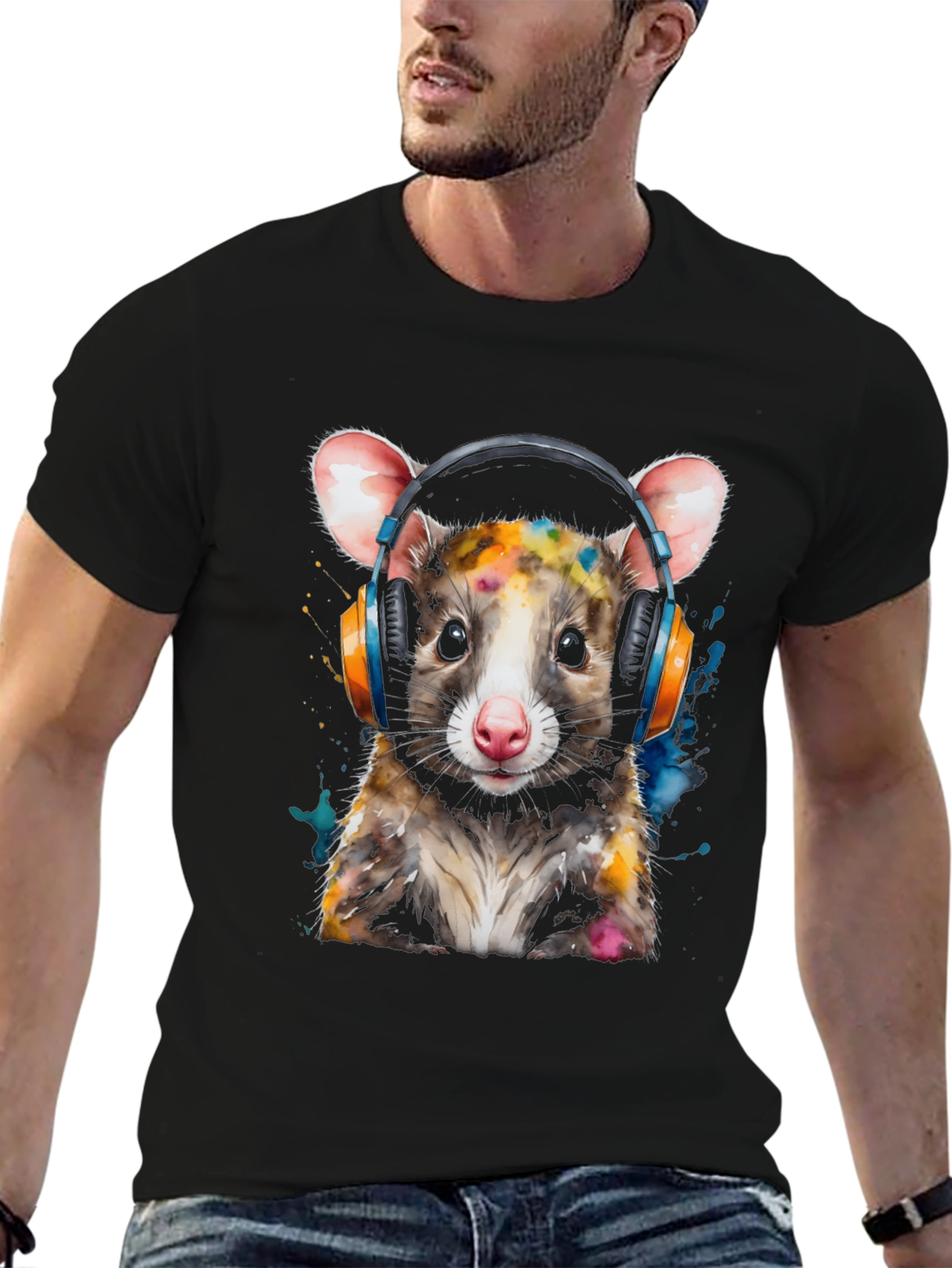 Possum DJ T-Shirt - Cool Animal Graphic Tee