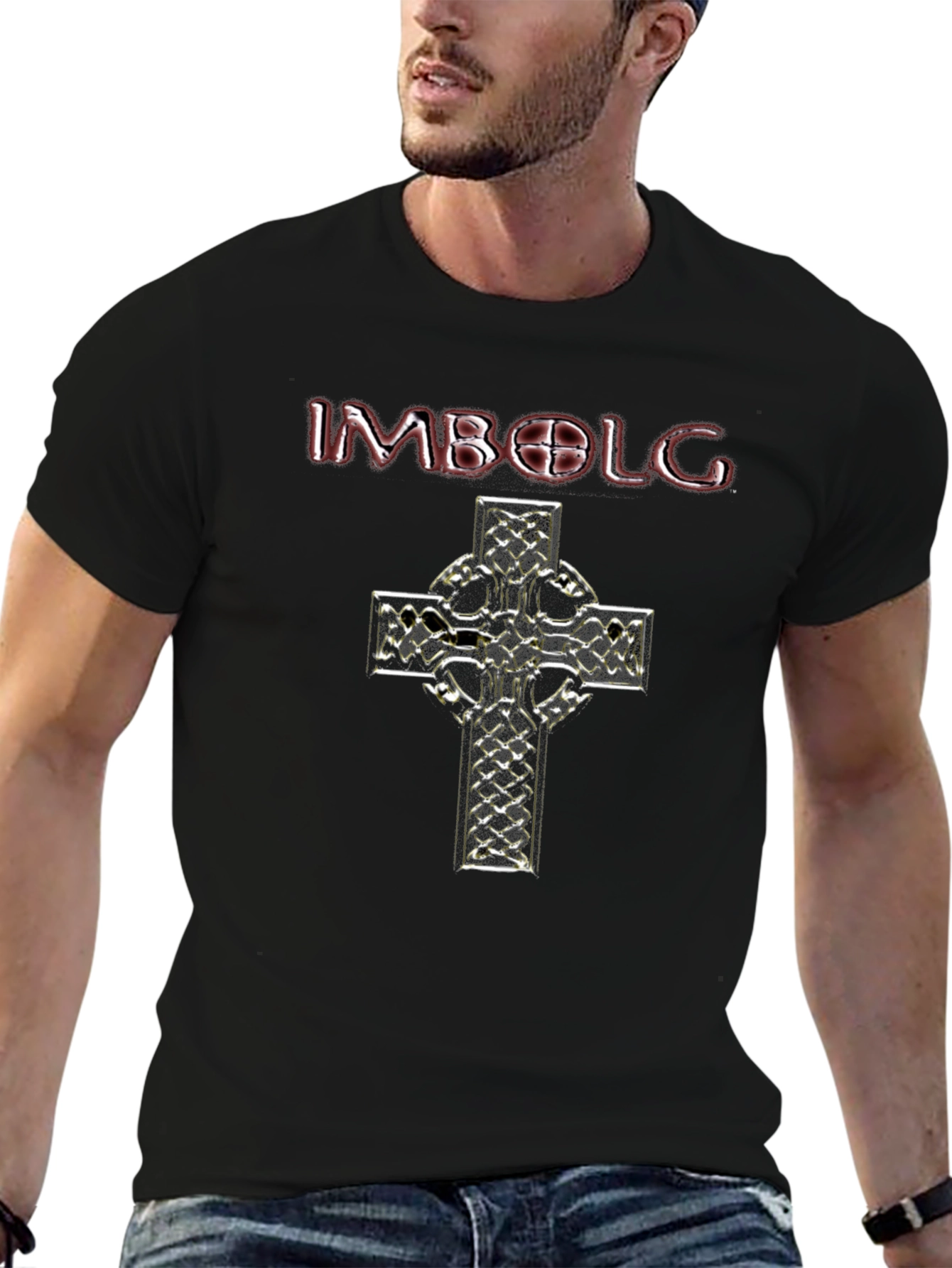 Imbolg Celtic Cross Graphic T-Shirt - Mens
