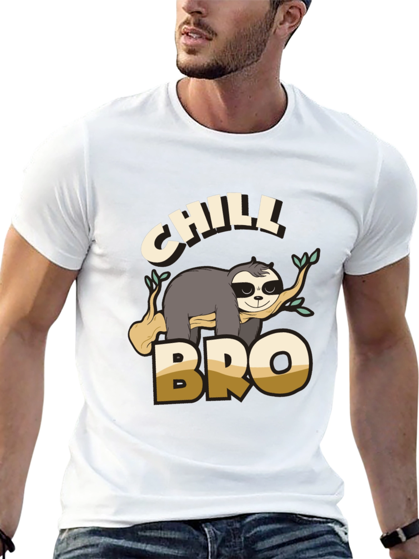 Chill Bro Sloth Graphic T-Shirt