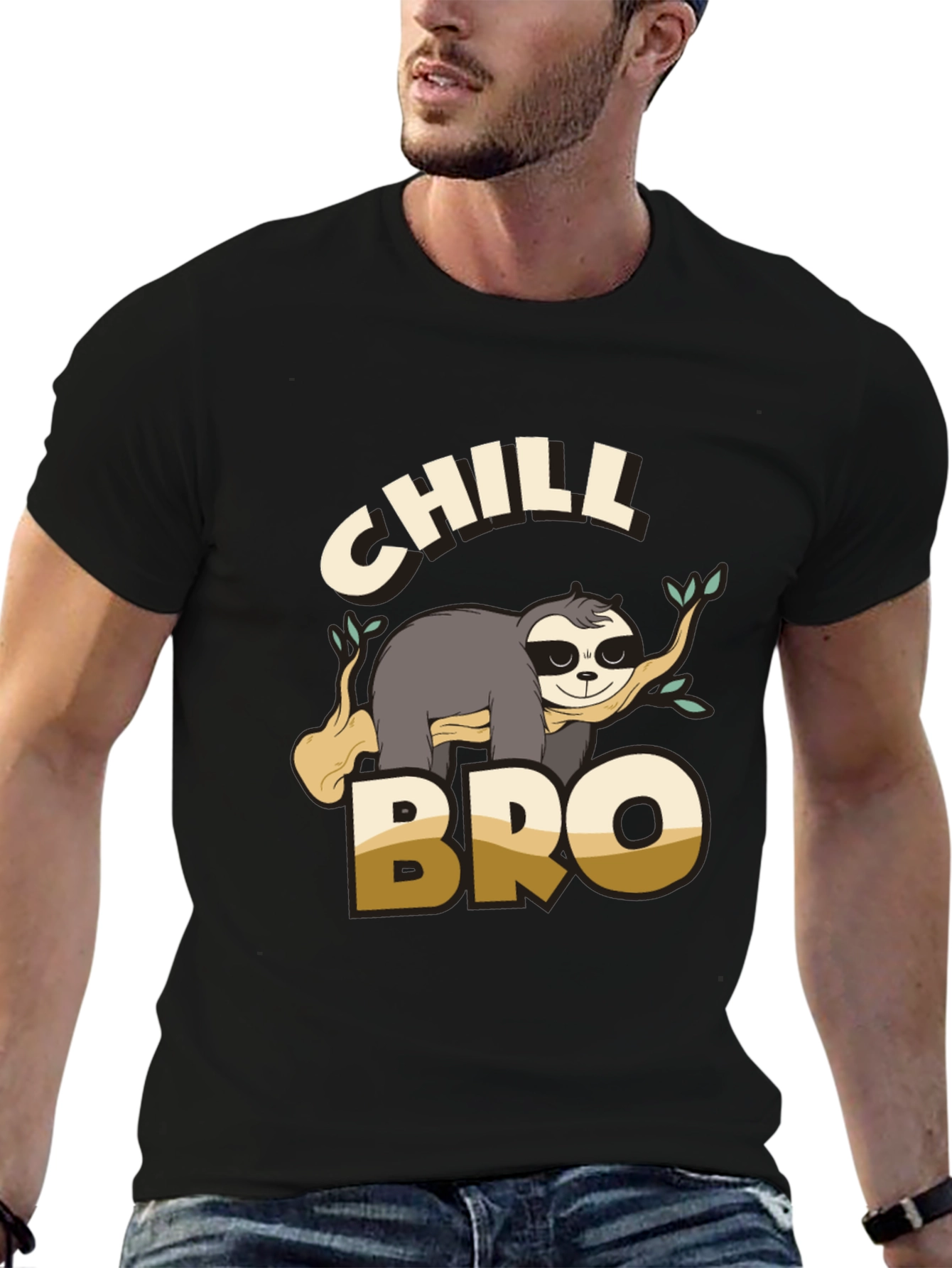 Chill Bro Sloth Graphic T-Shirt