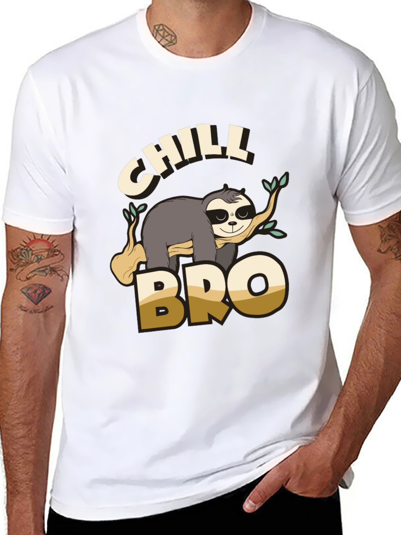 Chill Bro Sloth Graphic T-Shirt