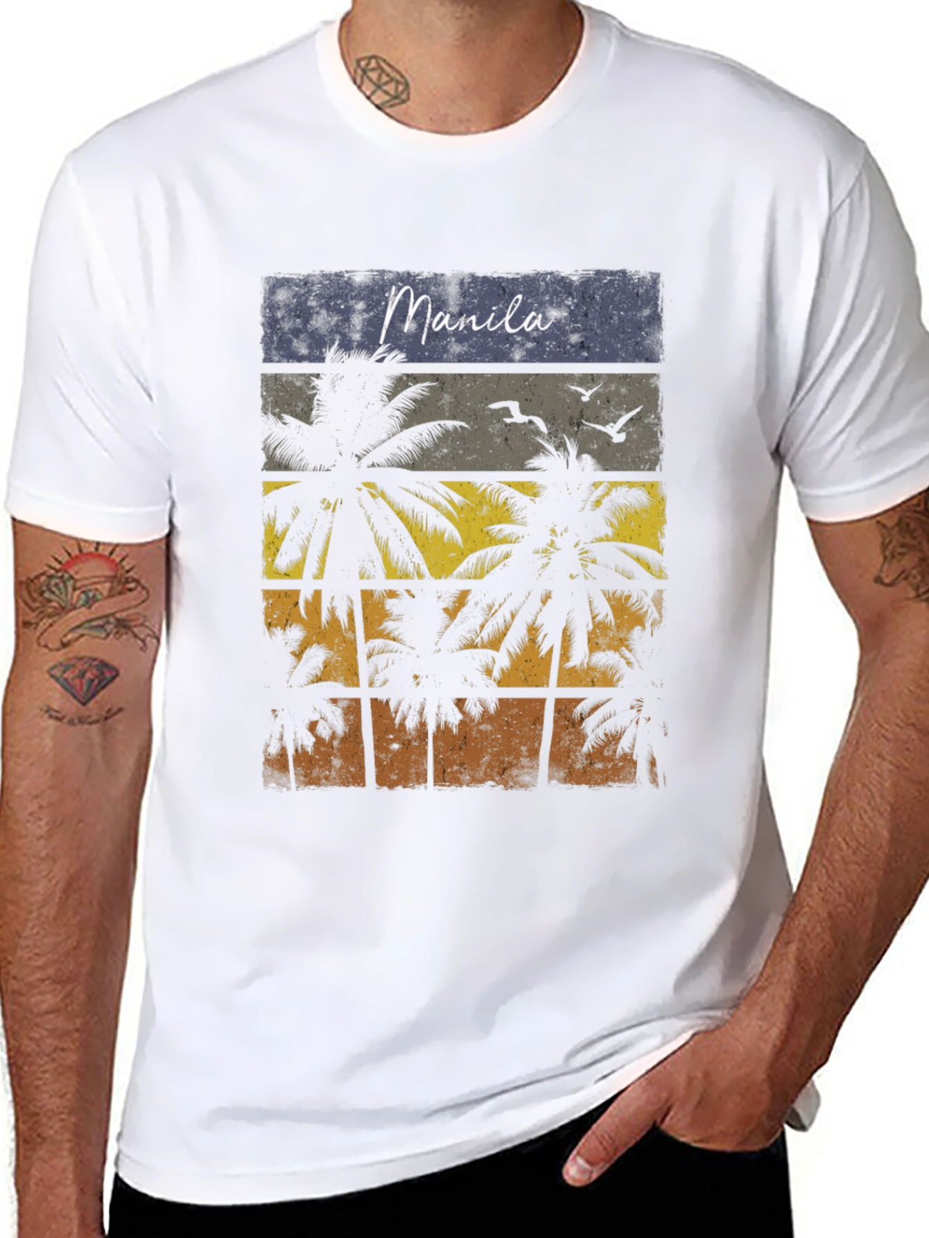 Manila Retro Palm Tree T-Shirt