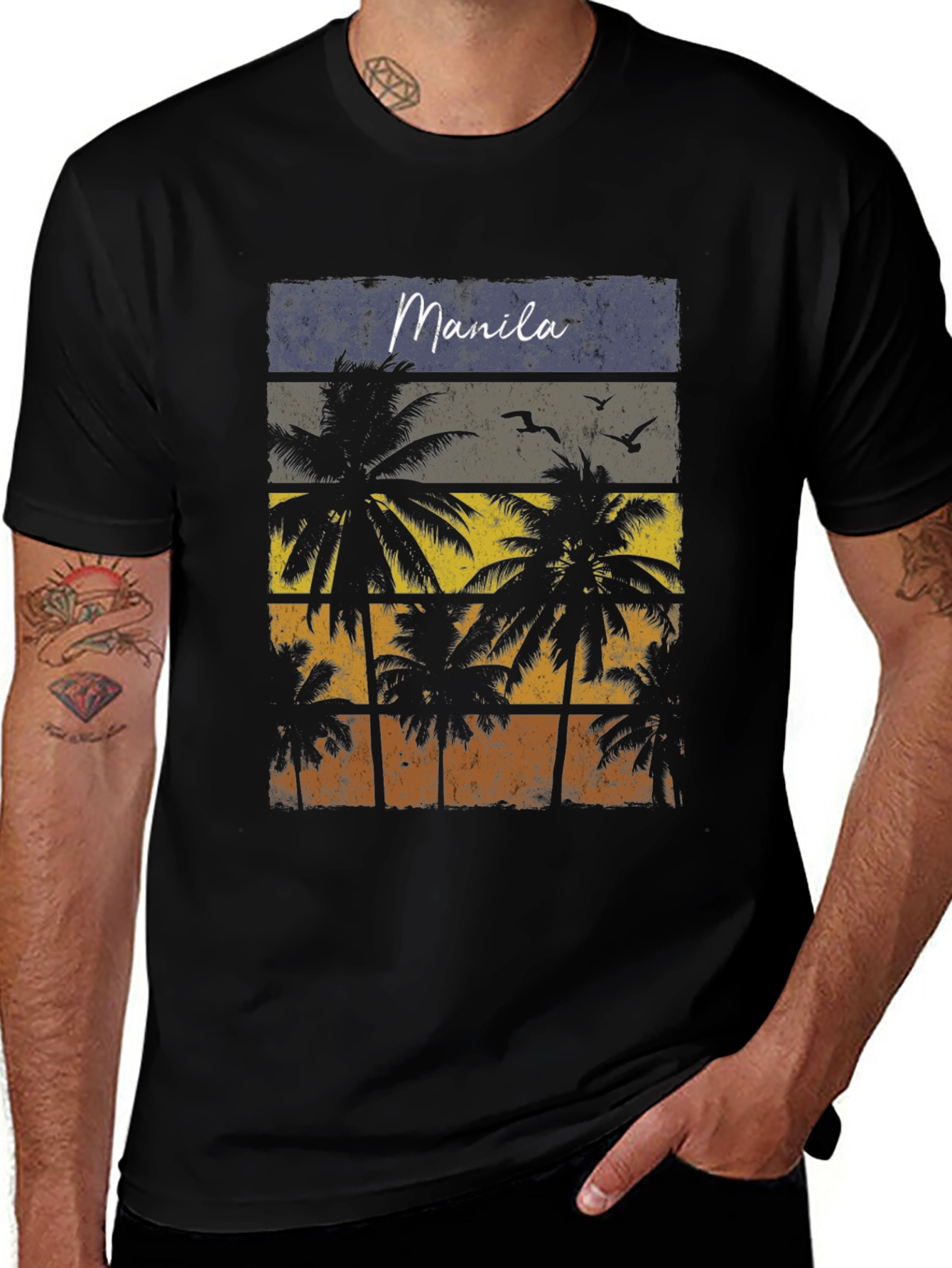 Manila Retro Palm Tree T-Shirt