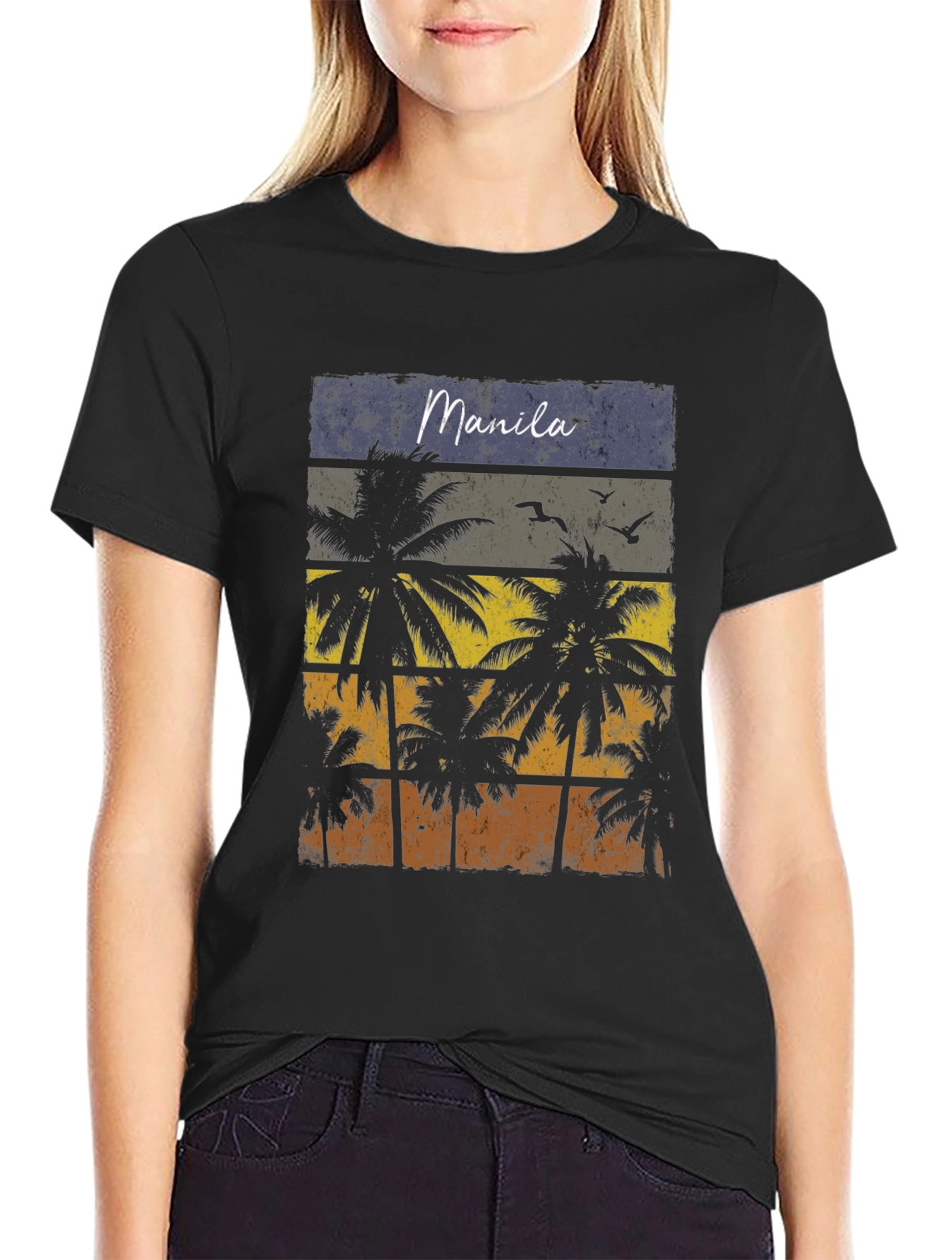 Manila Retro Palm Tree T-Shirt