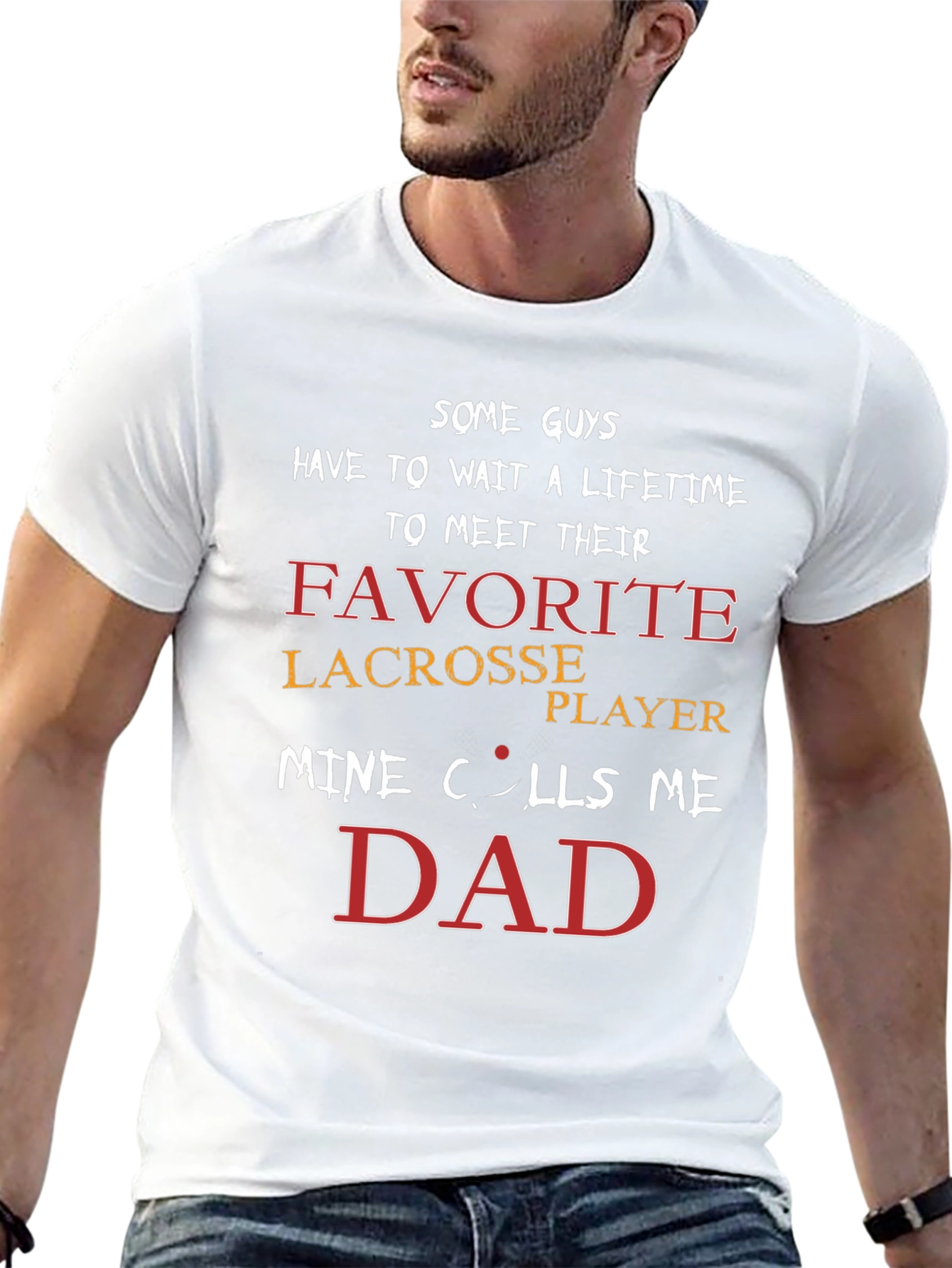 Lacrosse Dad Graphic T-Shirt Fathers Day Gift