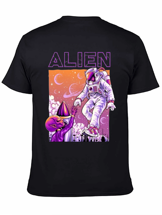 Alien & Astronaut Graphic Tee - Space Adventure