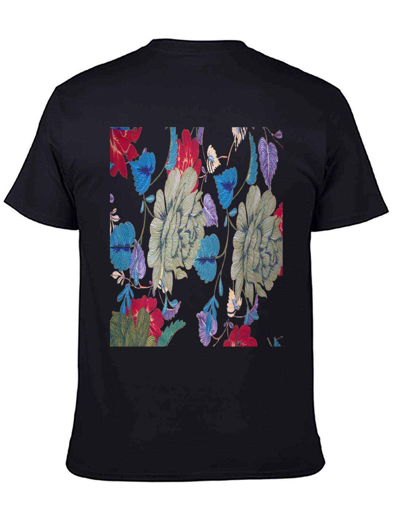 Floral Print Crew Neck Tee
