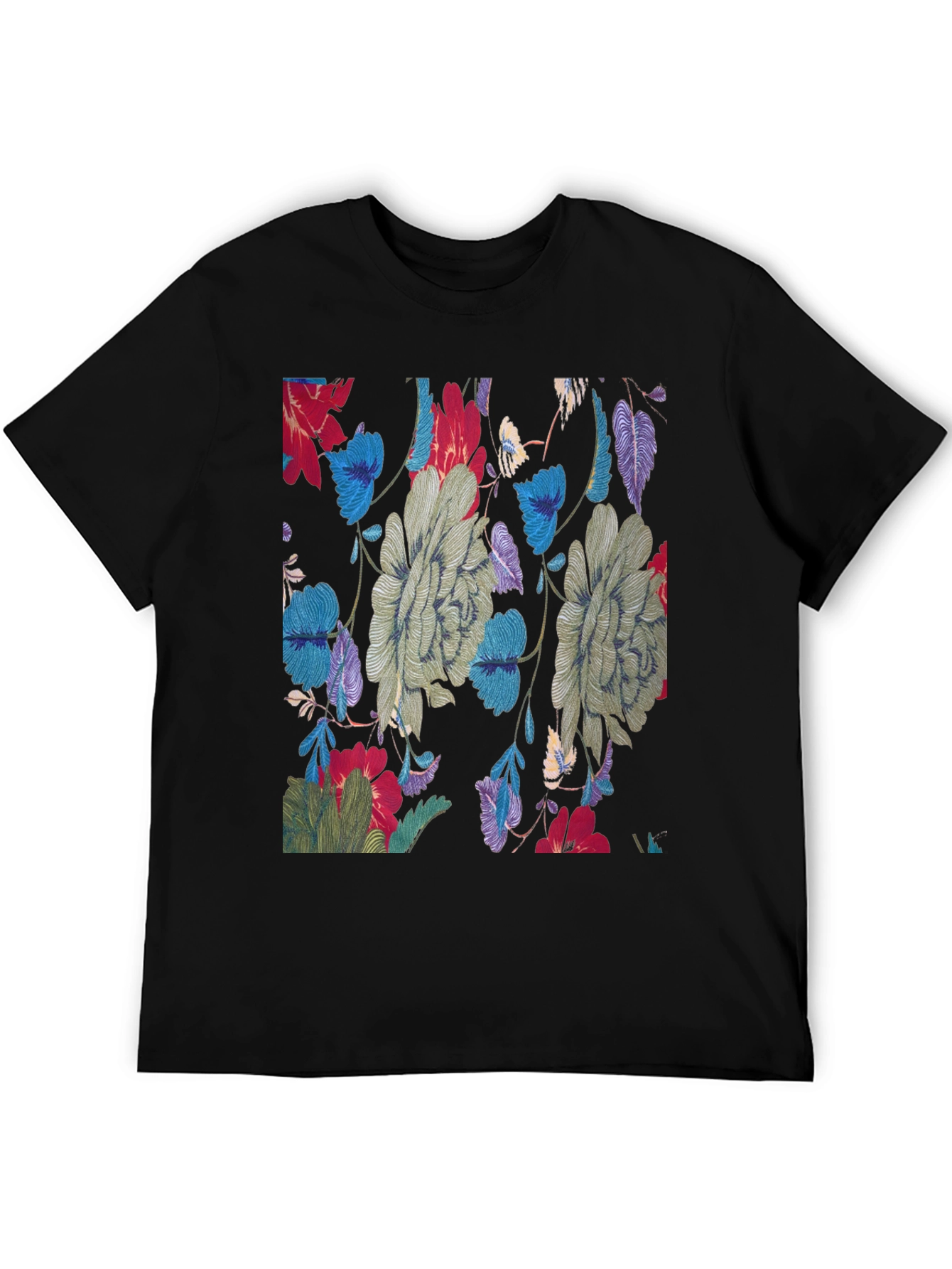 Floral Print Crew Neck Tee