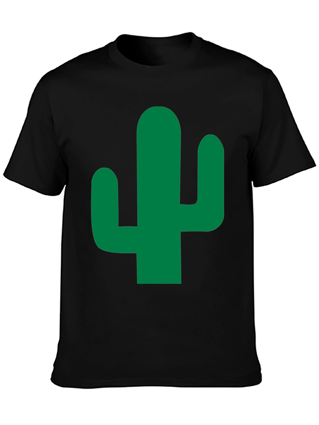Cactus Graphic Tee - Mens Black Cotton T-Shirt