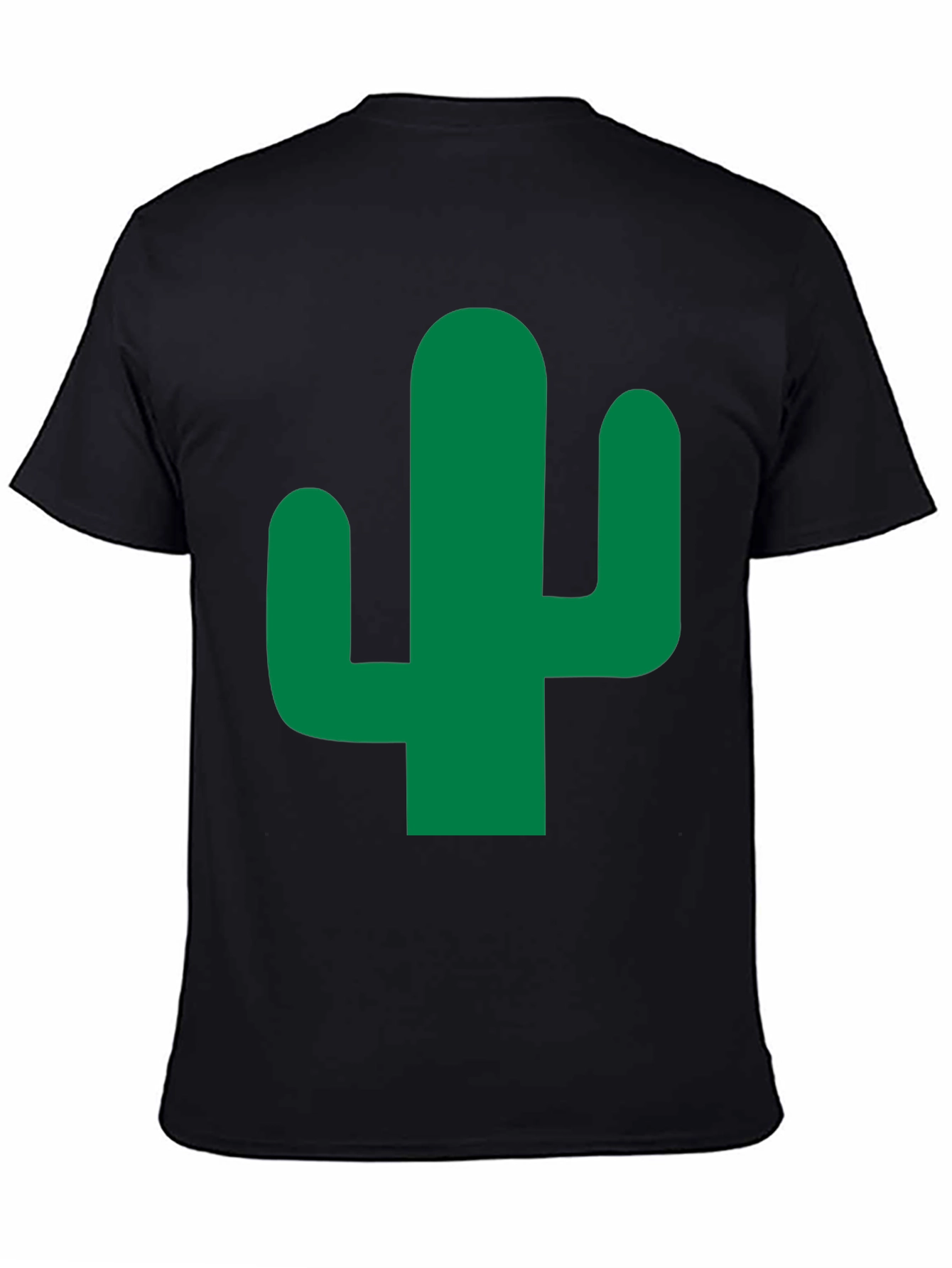 Cactus Graphic Tee - Mens Black Cotton T-Shirt