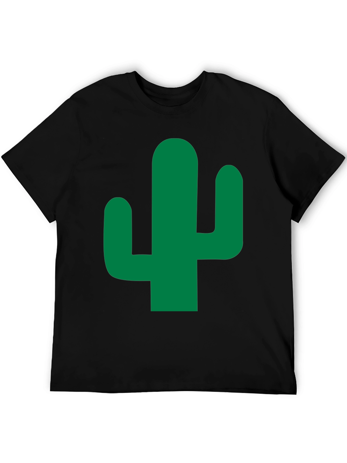 Cactus Graphic Tee - Mens Black Cotton T-Shirt