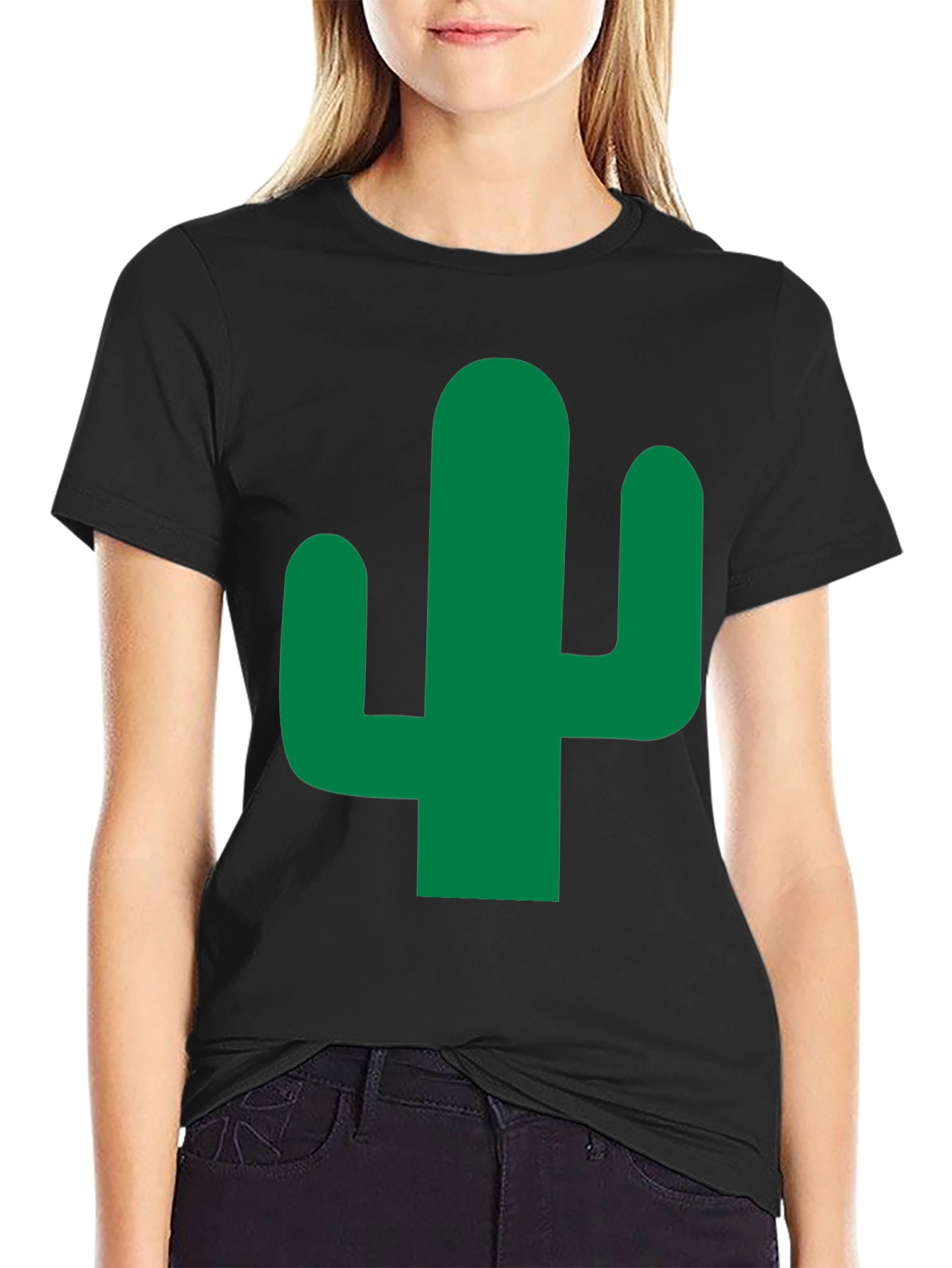 Cactus Graphic Tee - Mens Black Cotton T-Shirt