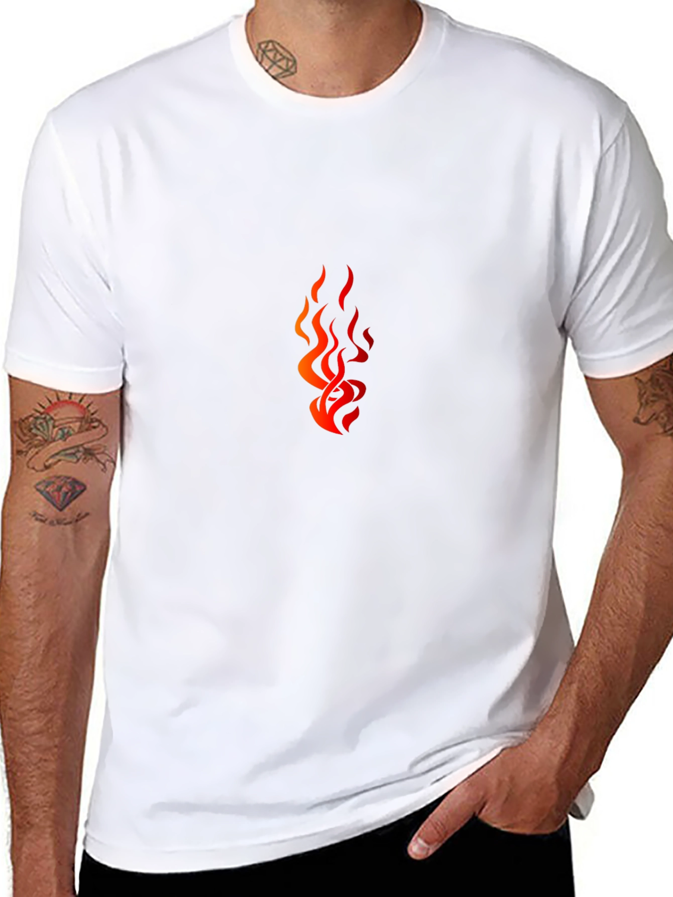 Flame Graphic Black T-Shirt