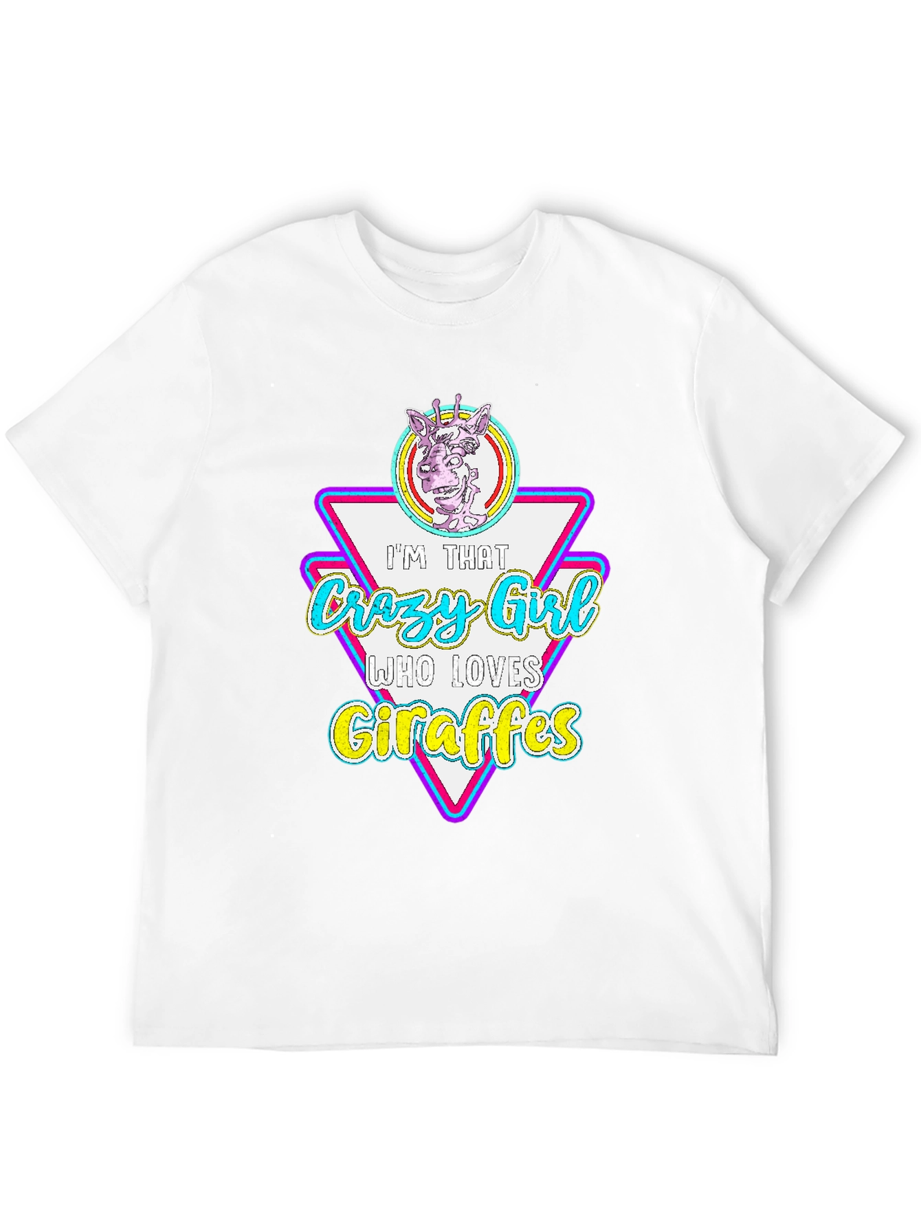 Crazy Giraffe Lover Black T-Shirt