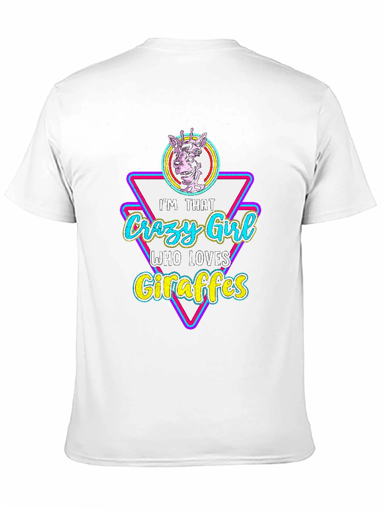 Crazy Giraffe Lover Black T-Shirt