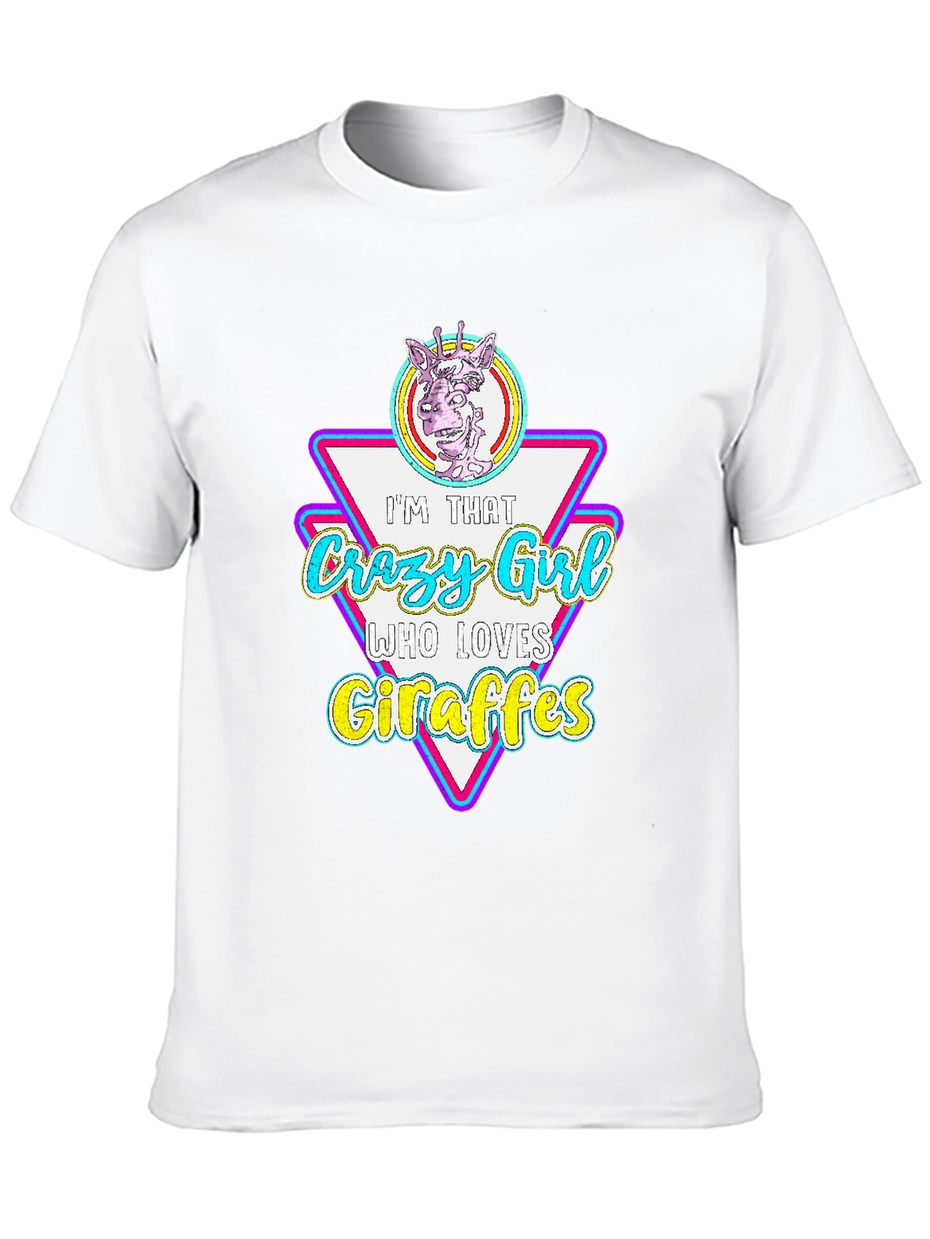 Crazy Giraffe Lover Black T-Shirt