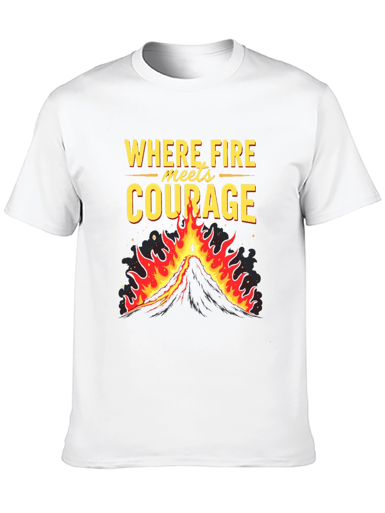 Firefighter Courage Graphic Tee - Mens Black T-Shirt