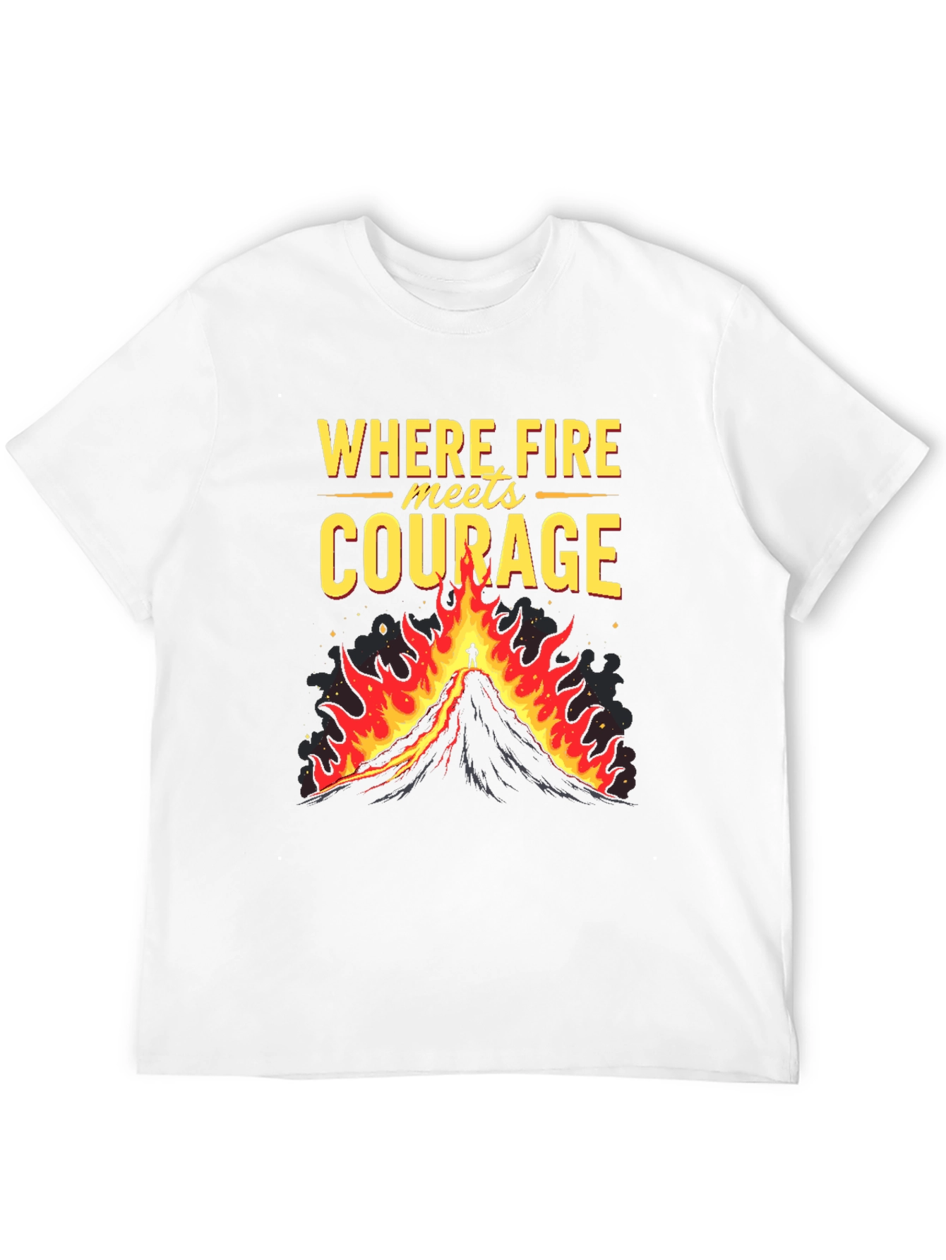 Firefighter Courage Graphic Tee - Mens Black T-Shirt