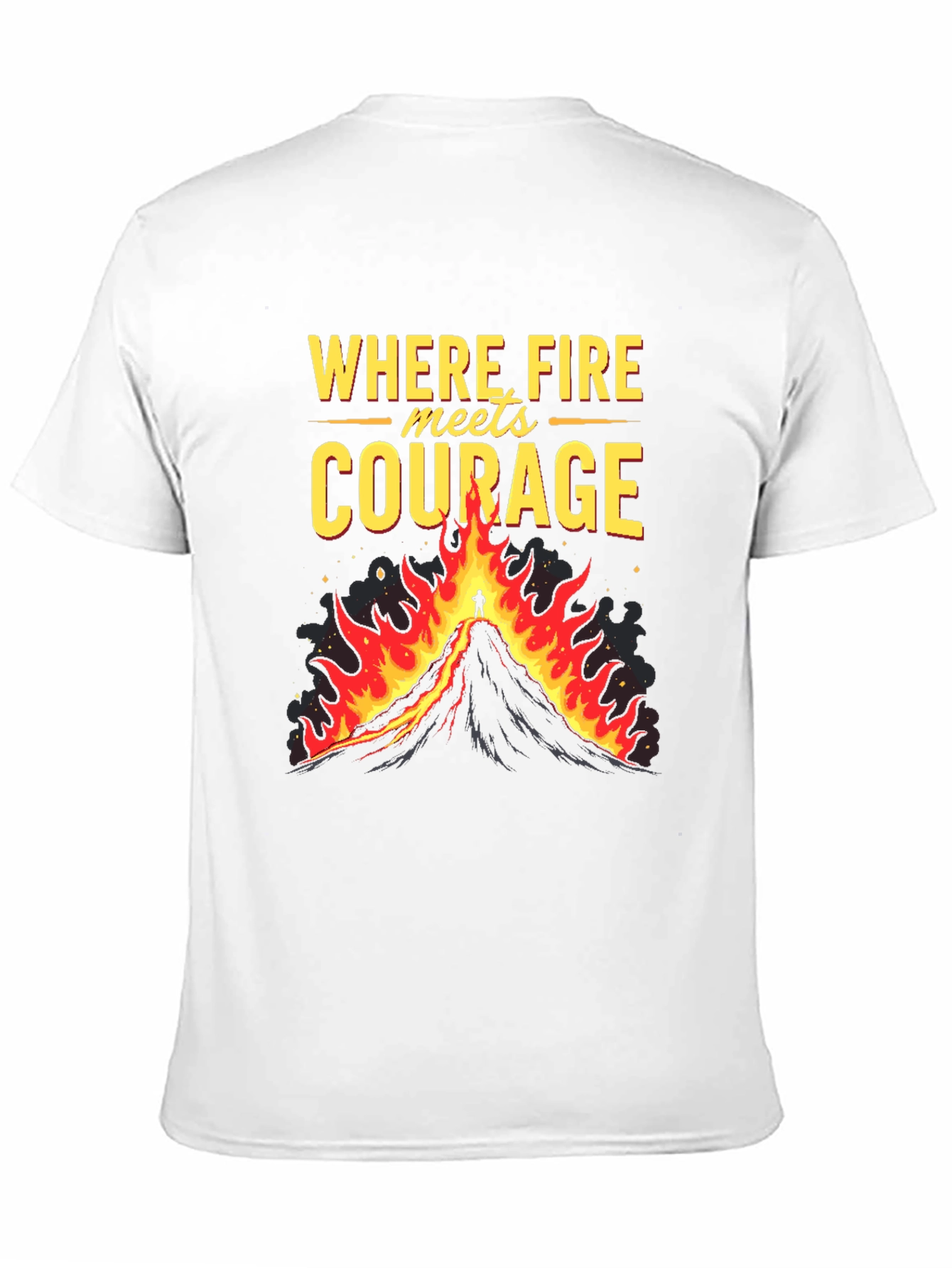 Firefighter Courage Graphic Tee - Mens Black T-Shirt