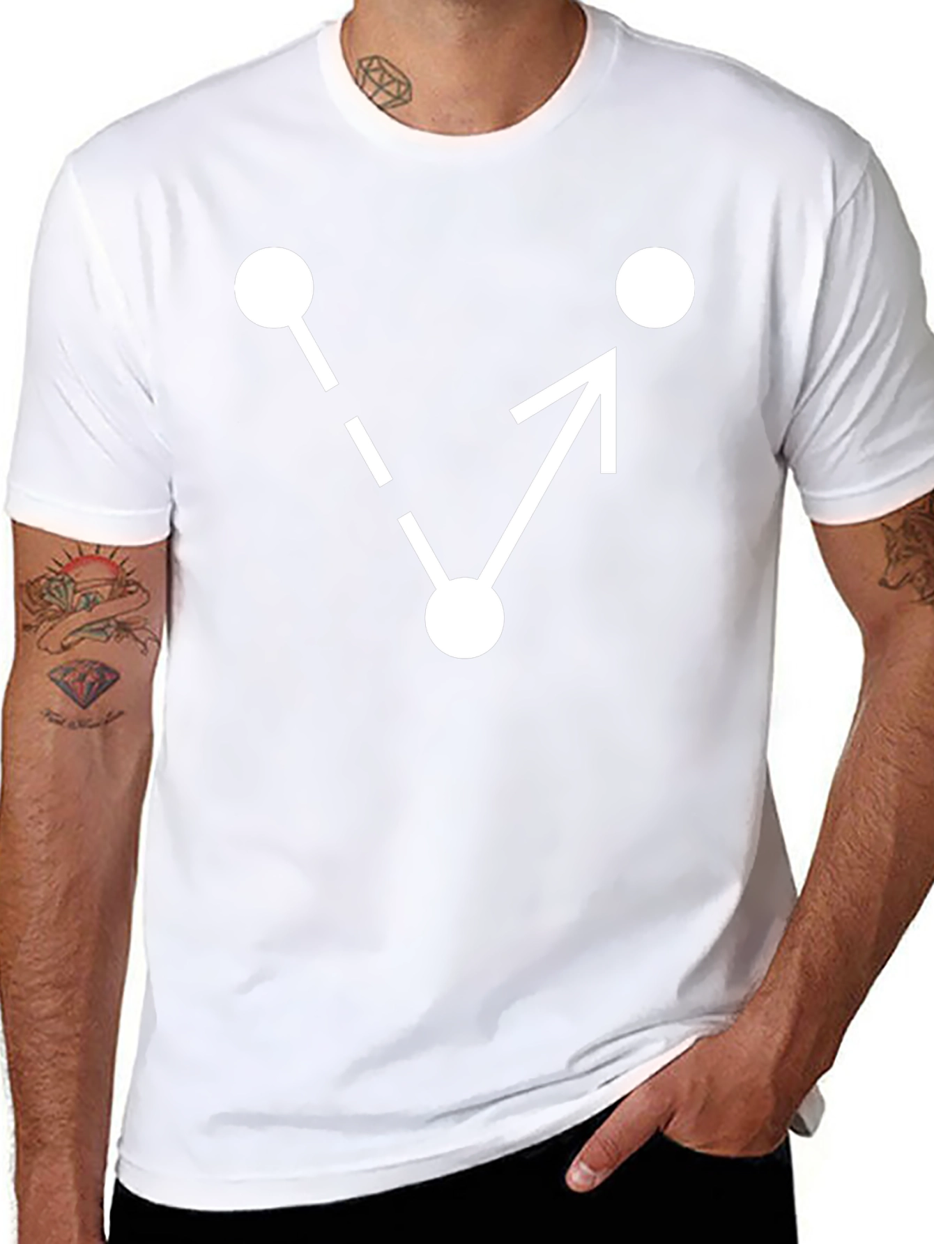Geometric Arrow T-Shirt - Minimalist Design