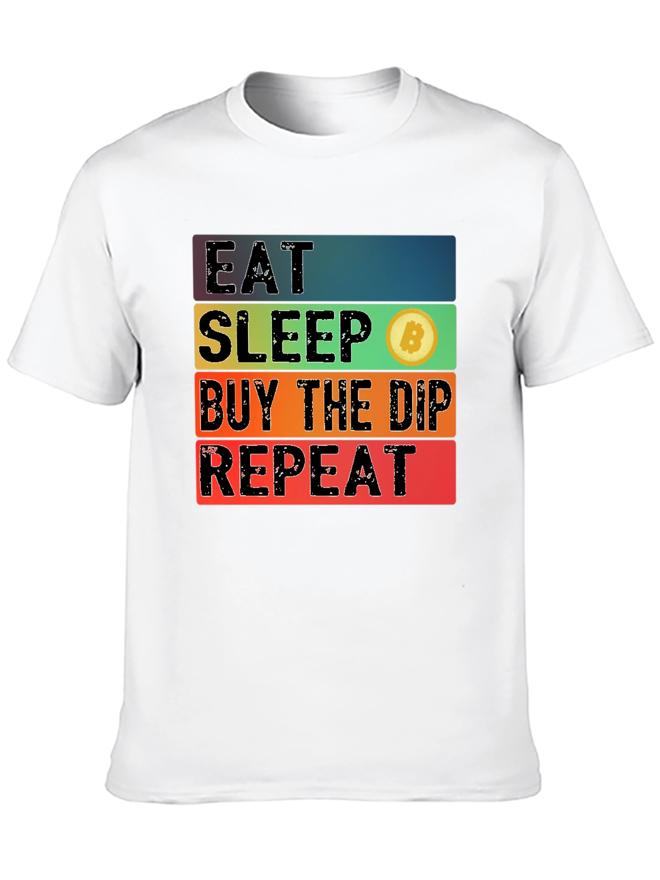 Eat Sleep Bitcoin Dip Repeat Black T-Shirt