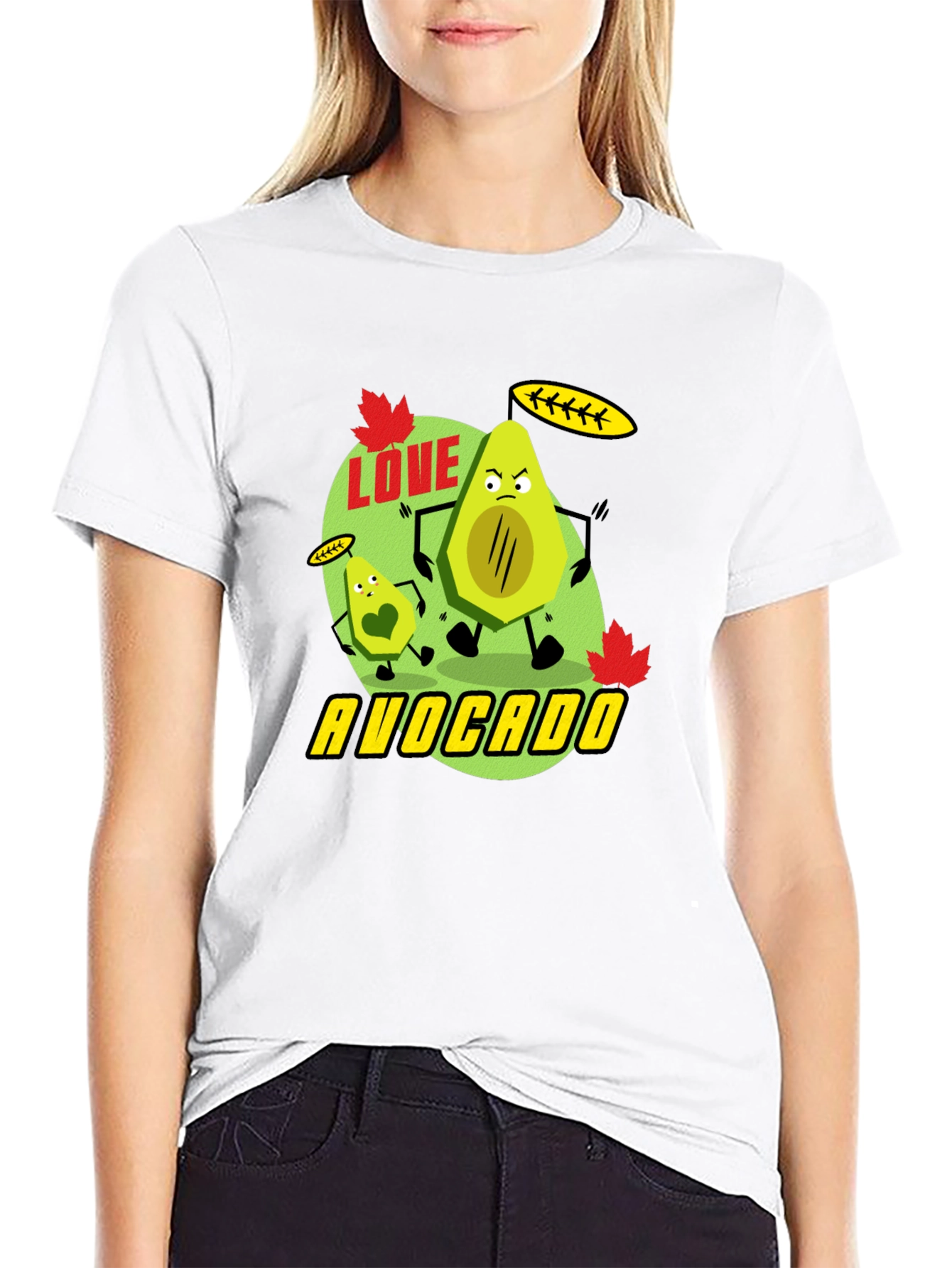 Love Avocado Black T-Shirt