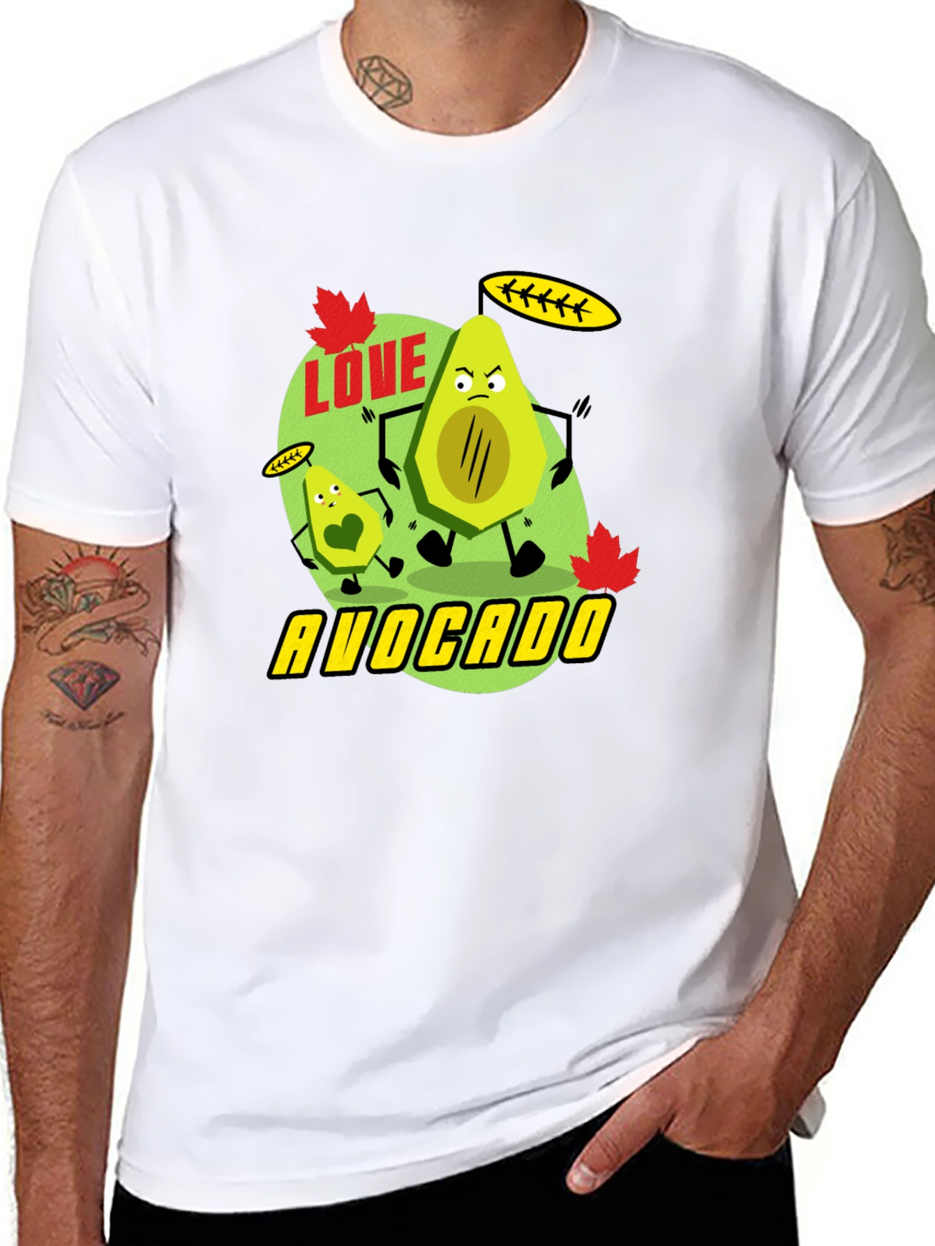 Love Avocado Black T-Shirt