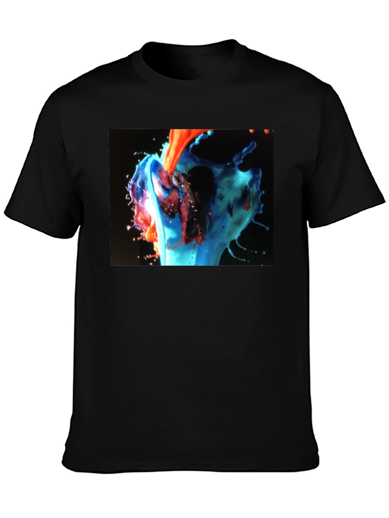 Abstract Fluid Art Black T-Shirt