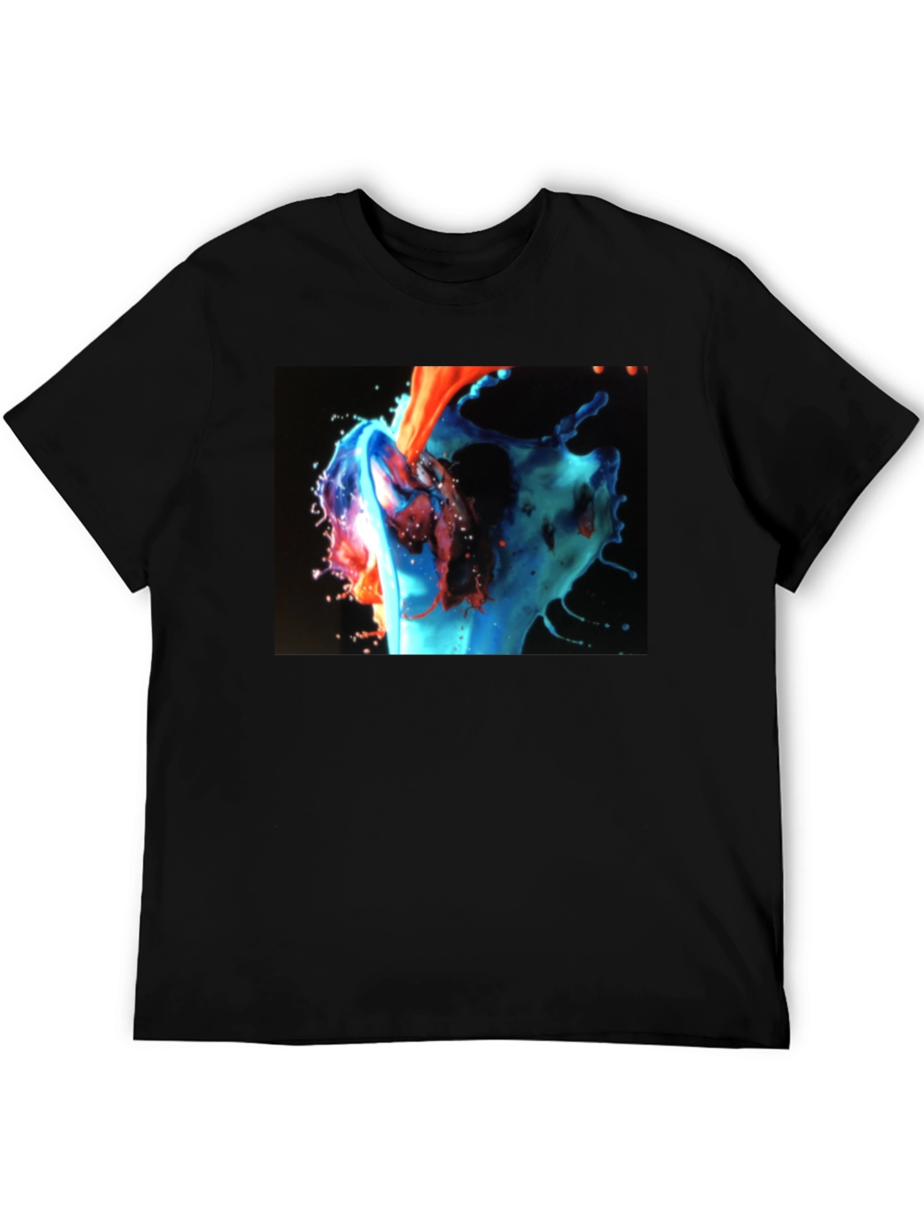 Abstract Fluid Art Black T-Shirt