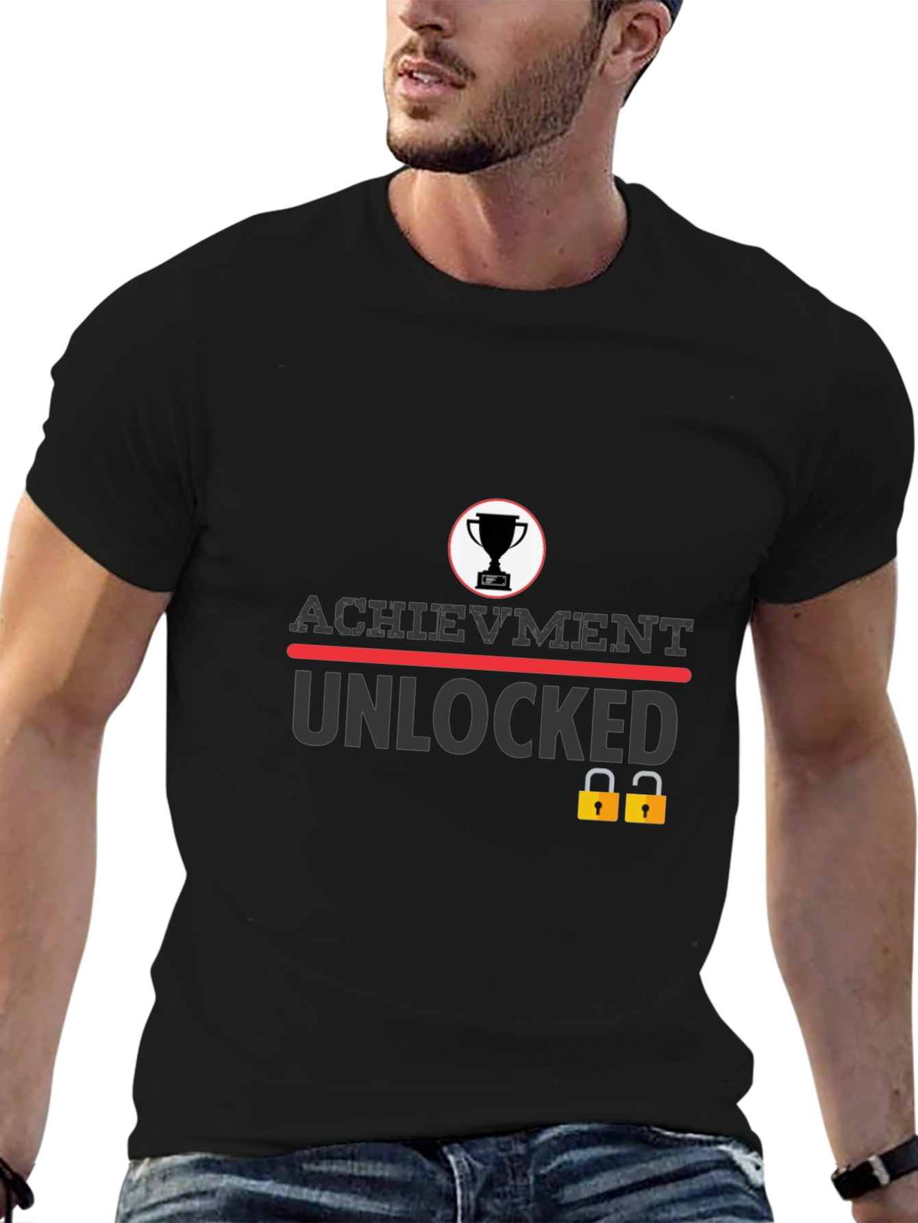 Achievement Unlocked Graphic Tee - Gamer Style