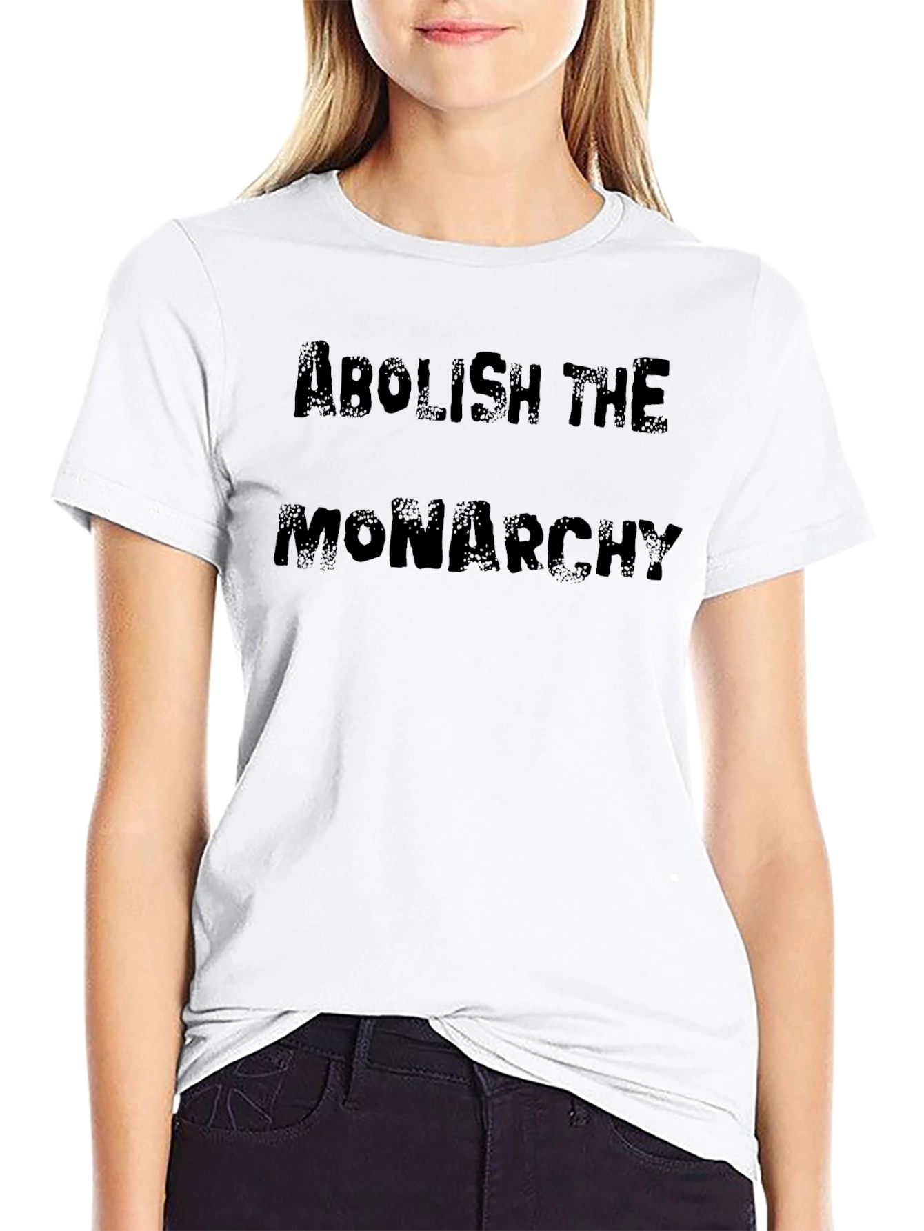Abolish The Monarchy Graphic Tee - Black Cotton