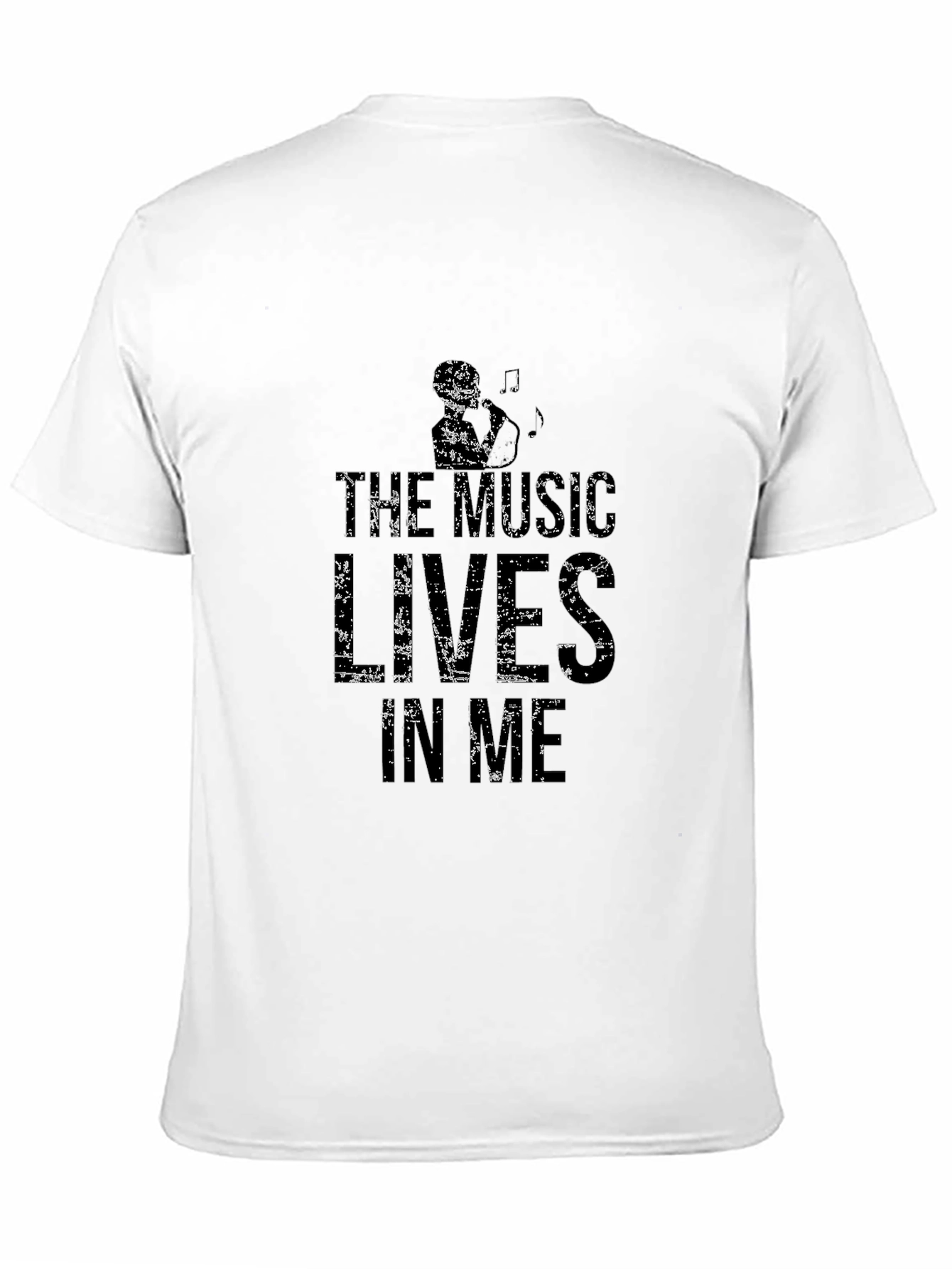 The Music Lives in Me Black T-Shirt