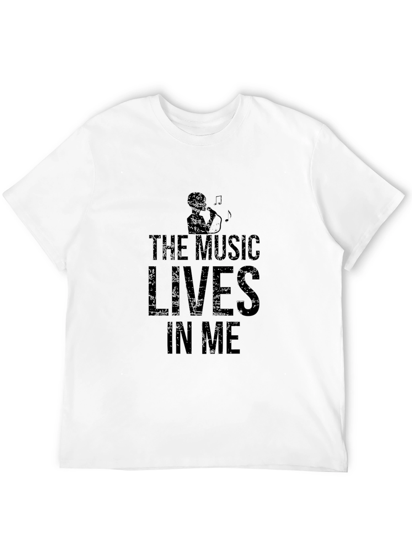 The Music Lives in Me Black T-Shirt