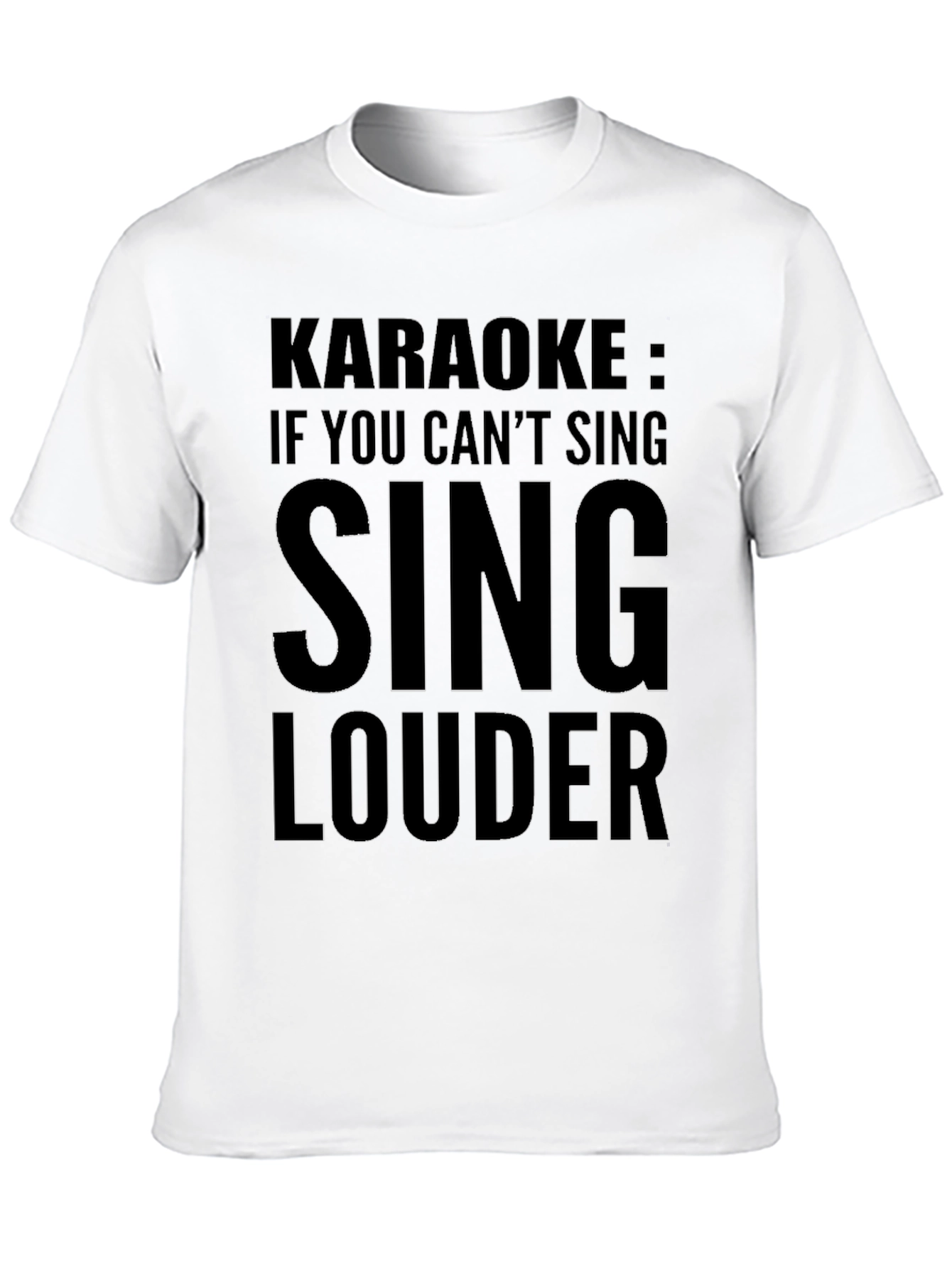Karaoke Sing Louder Black T-Shirt