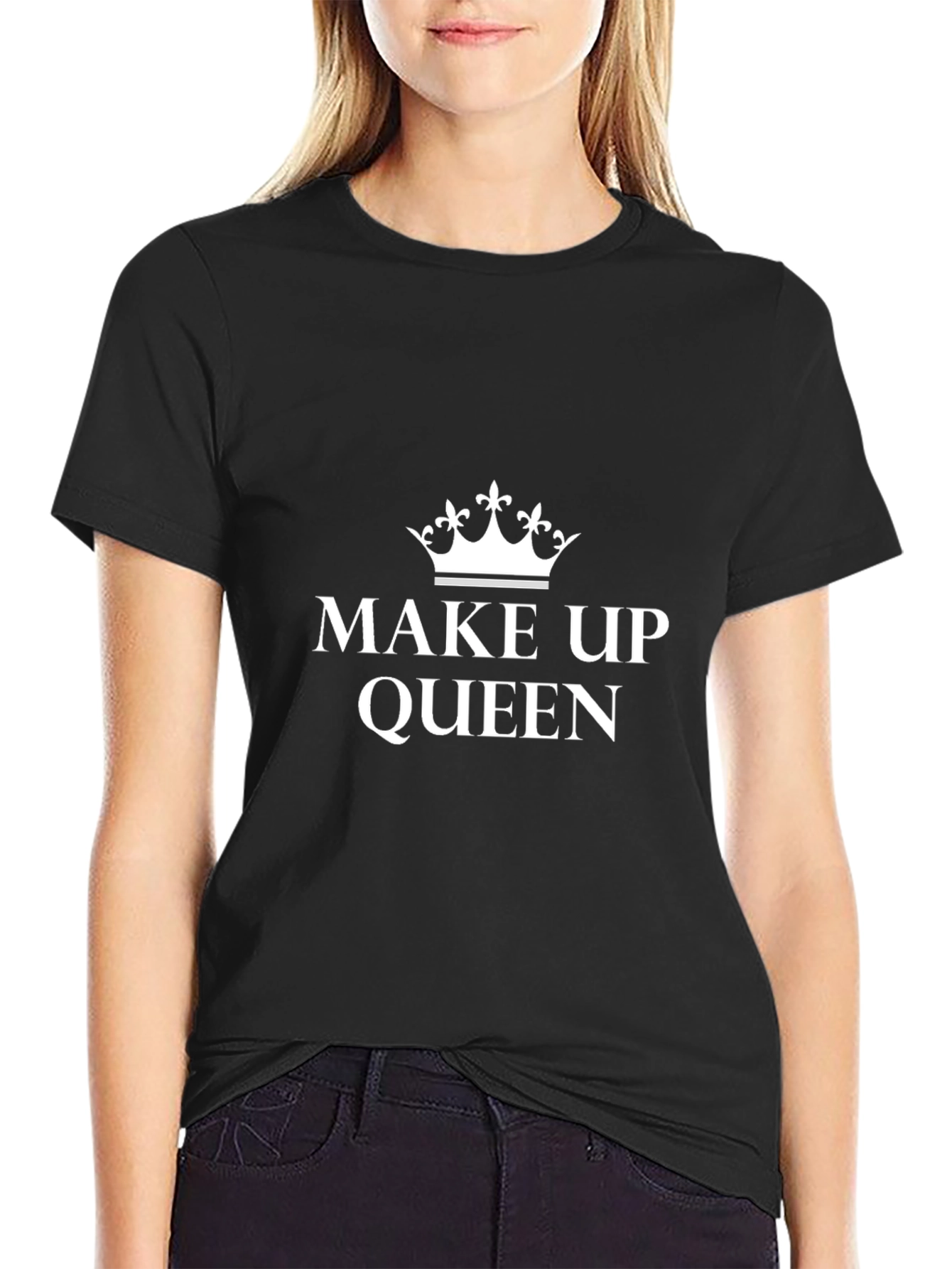 Make Up Queen Black Graphic Tee