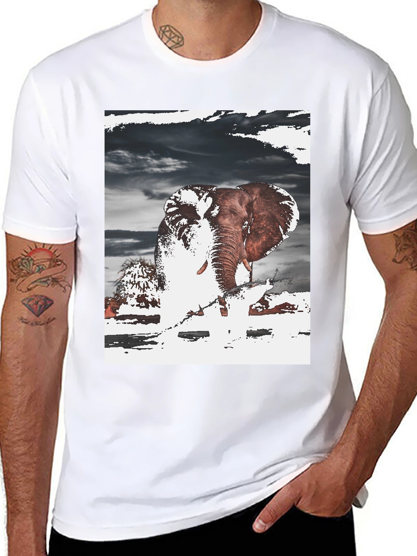 Elephant Graphic T-Shirt - Unique Design