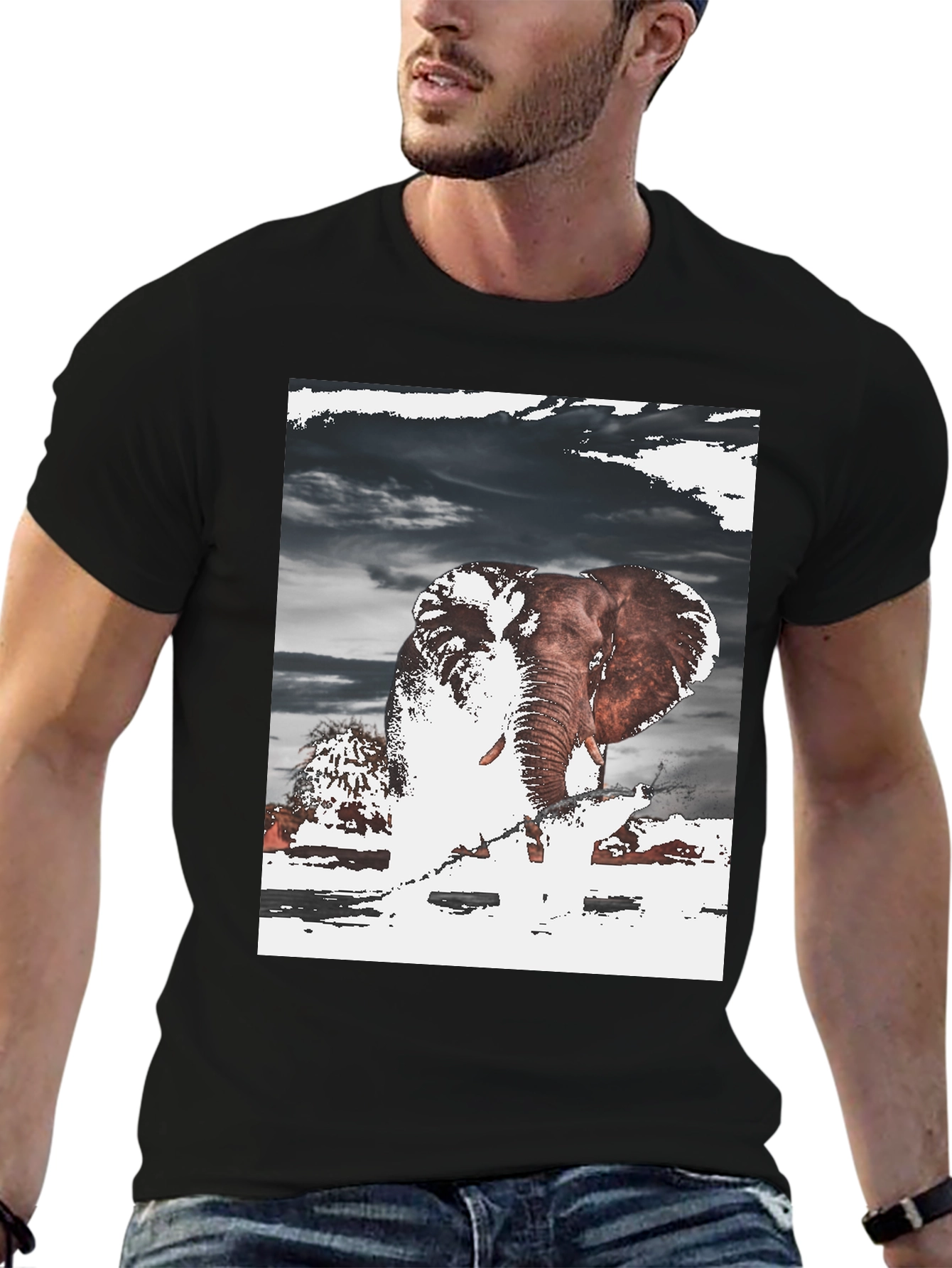 Elephant Graphic T-Shirt - Unique Design