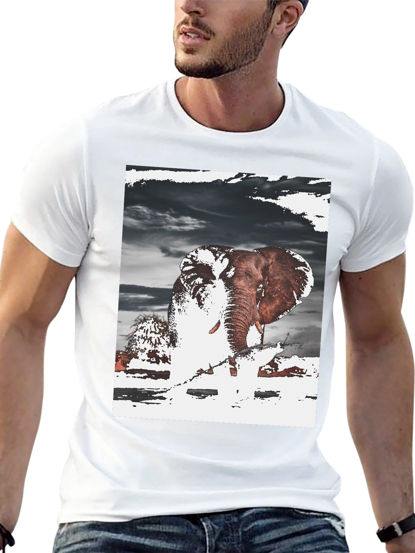 Elephant Graphic T-Shirt - Unique Design
