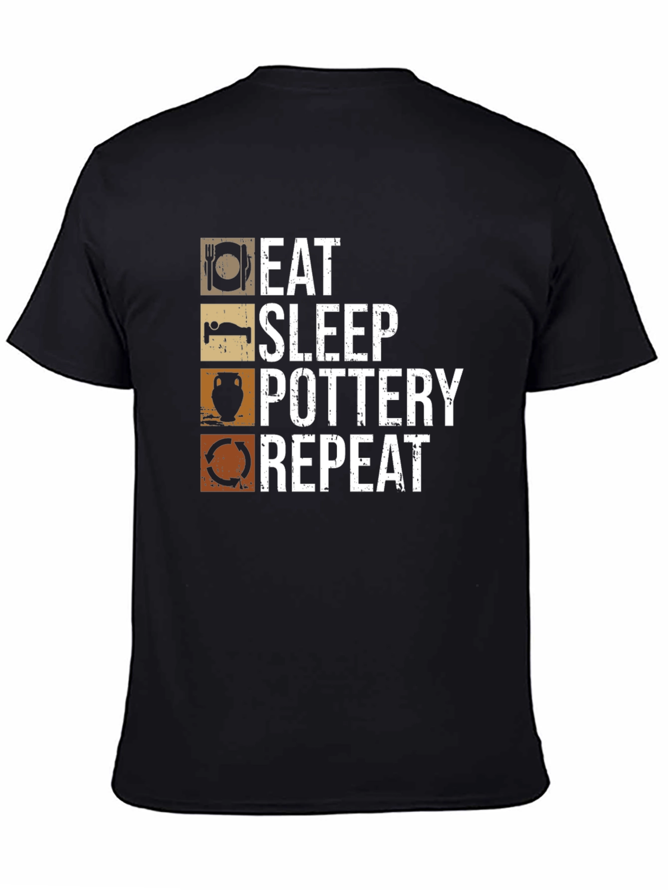 Eat Sleep Pottery Repeat Graphic Tee