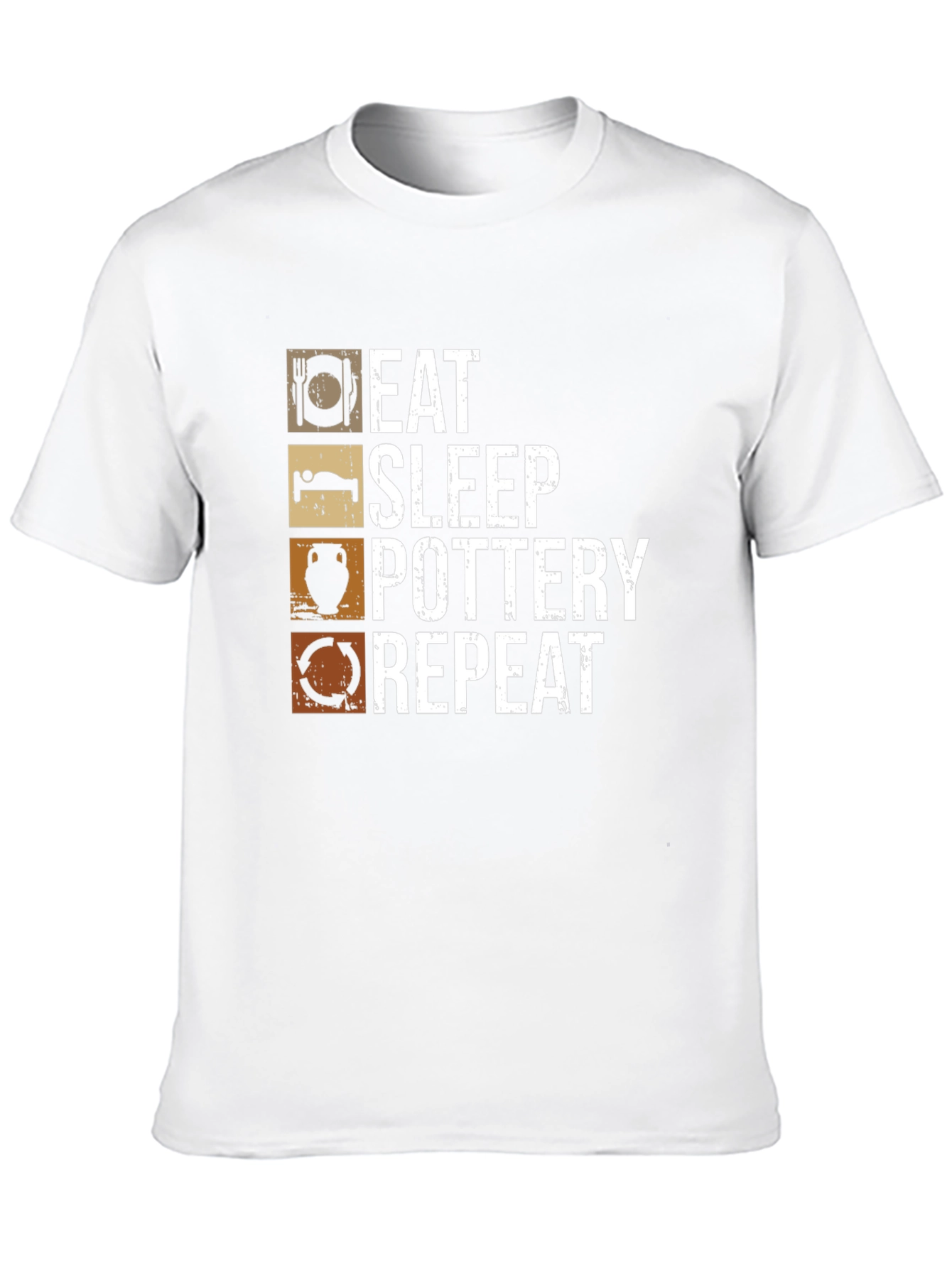 Eat Sleep Pottery Repeat Graphic Tee